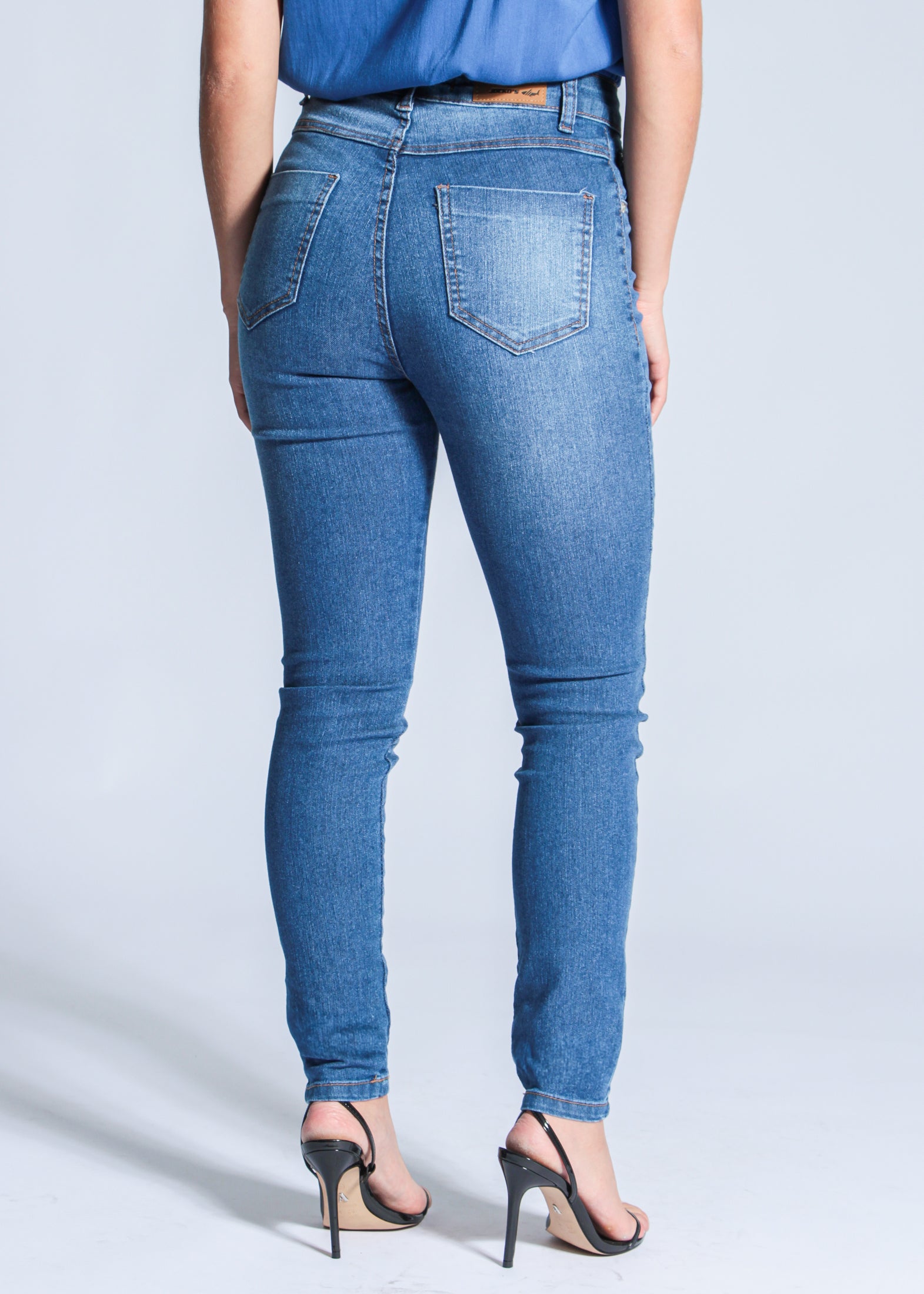 Calça Jeans - Escura Cintura Alta