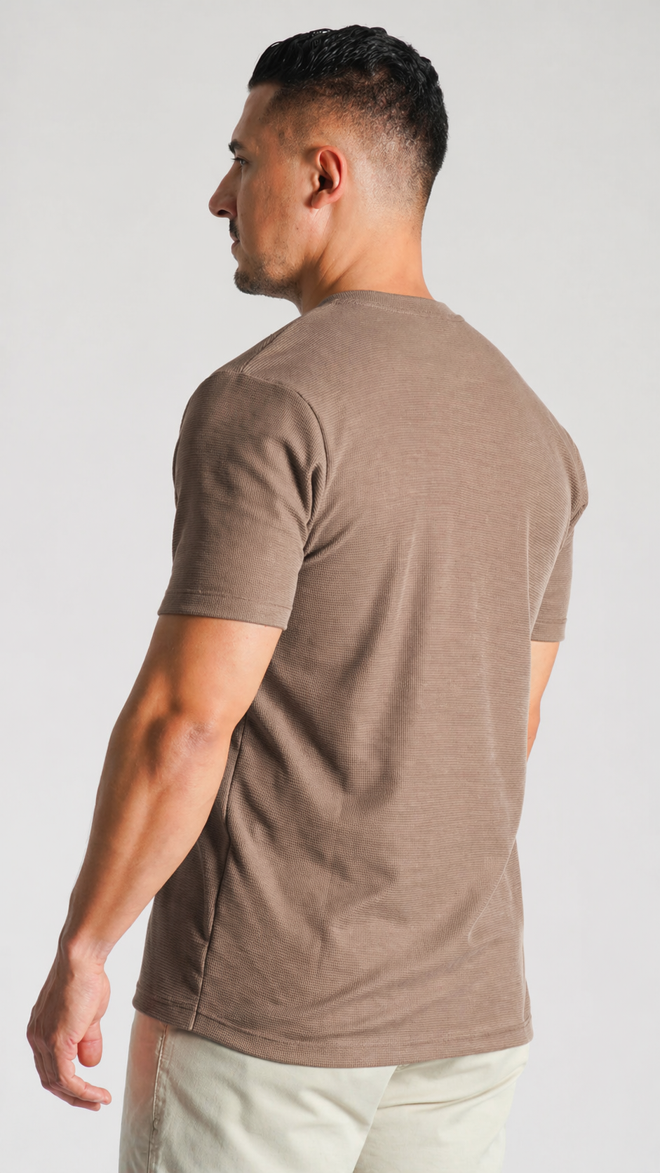 Camiseta Tricô Gola Portuguesa - Bege