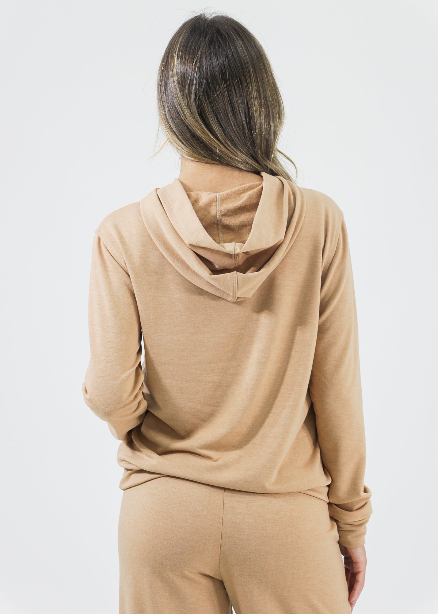 Blusa Moletinho Premium Canguru - Bege