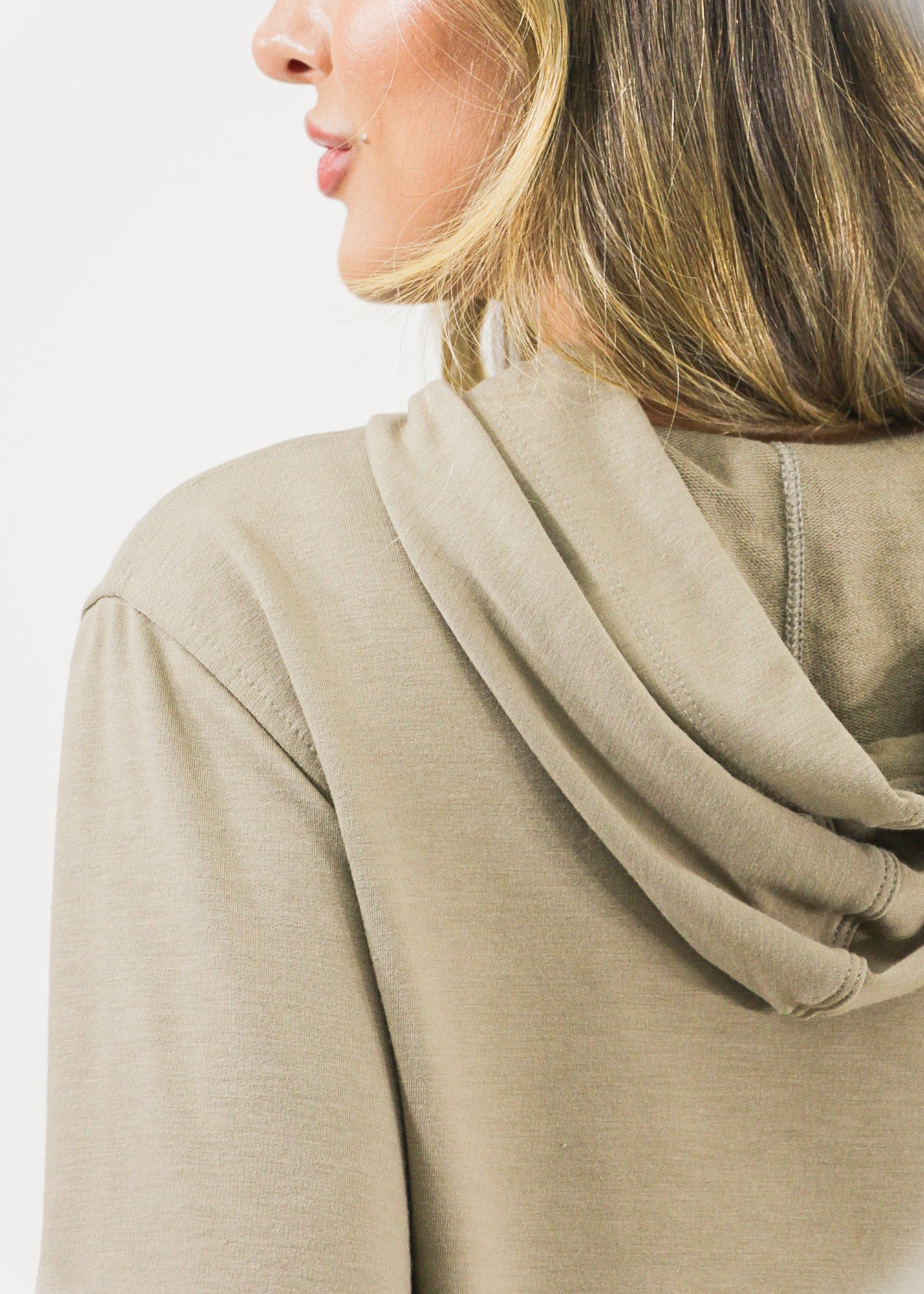 Blusa Moletinho Premium Canguru - Caqui