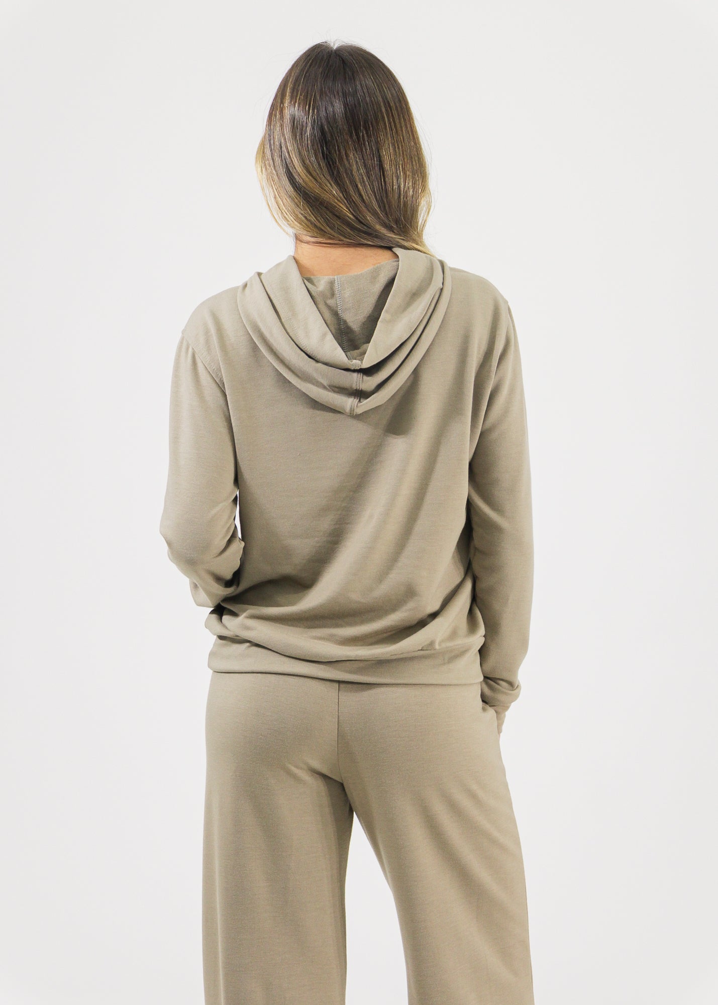 Blusa Moletinho Premium Canguru - Caqui