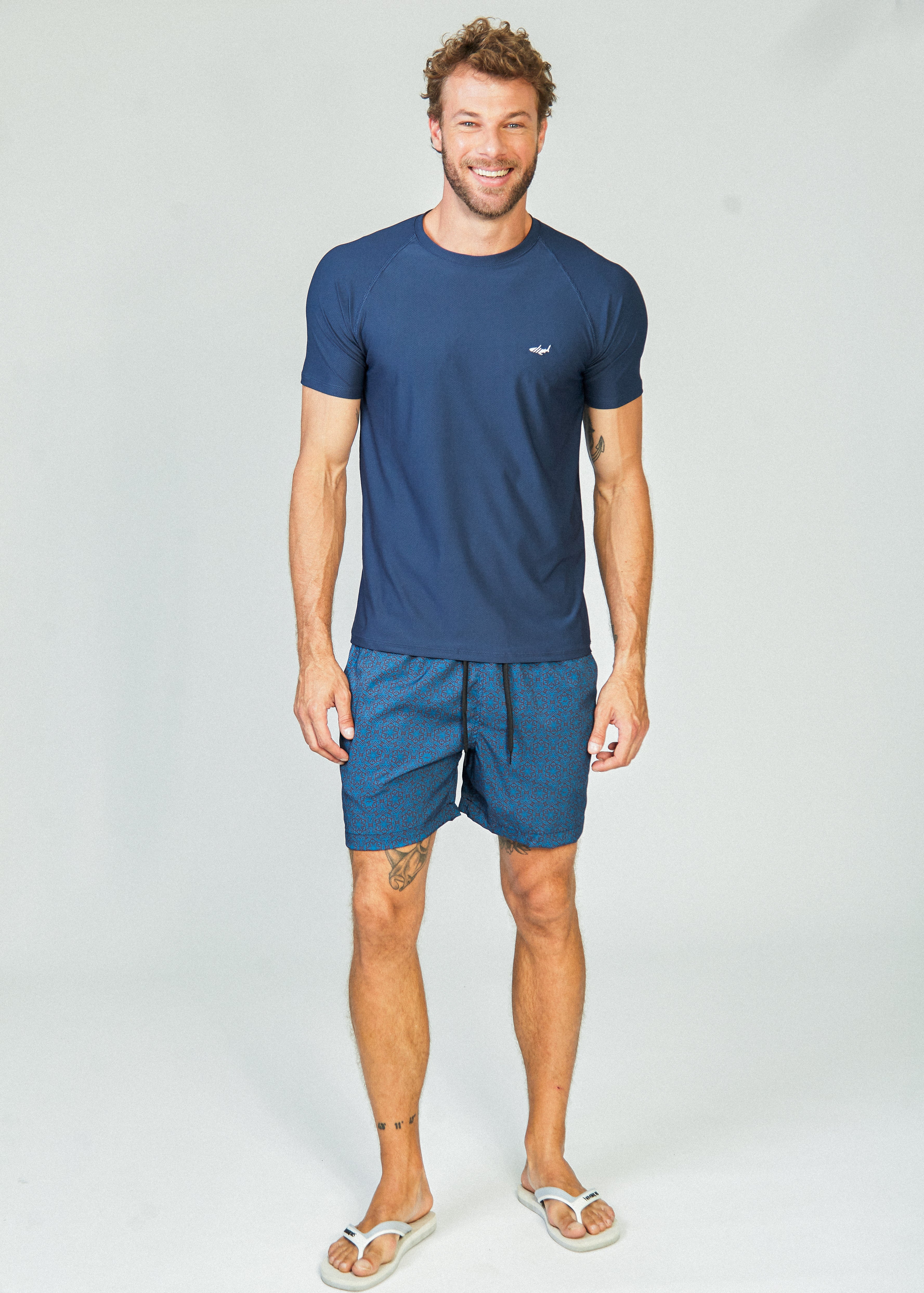 Camiseta Slim Dry Fit - Azul Marinho