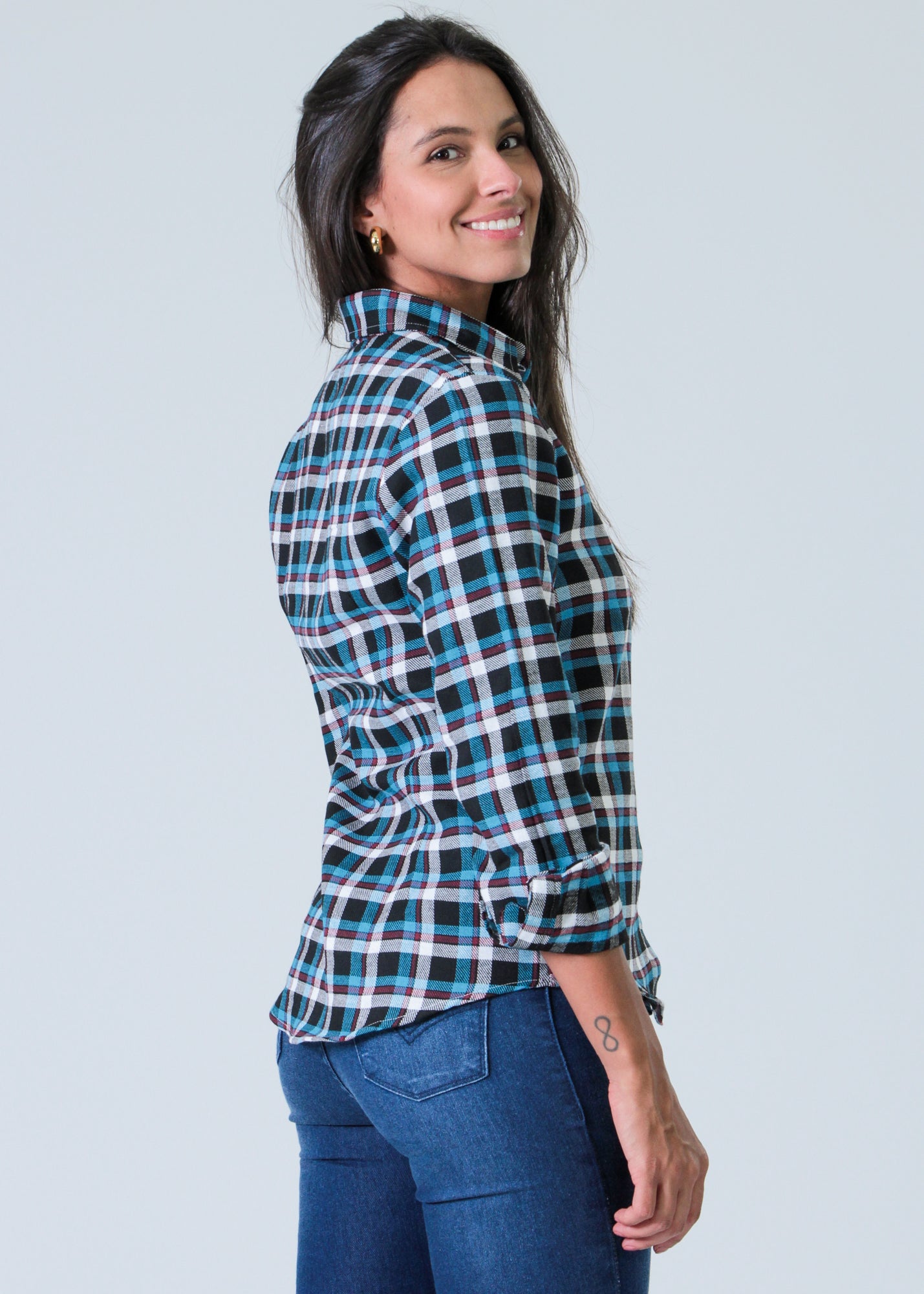 Camisa Xadrez - Azul