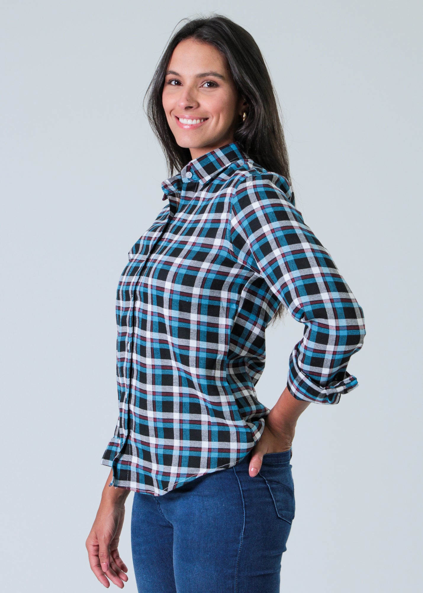 Camisa Xadrez - Azul