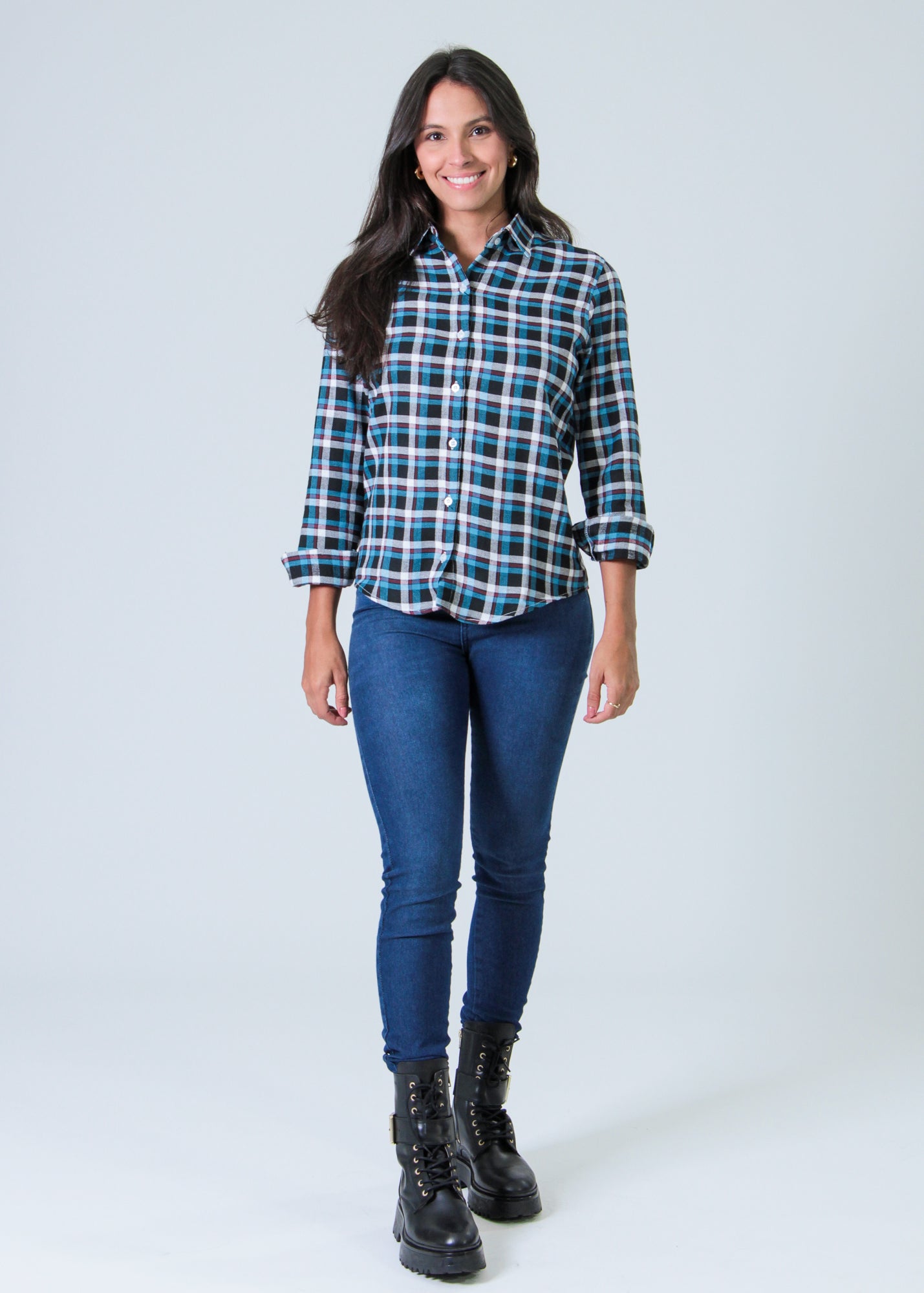 Camisa Xadrez - Azul