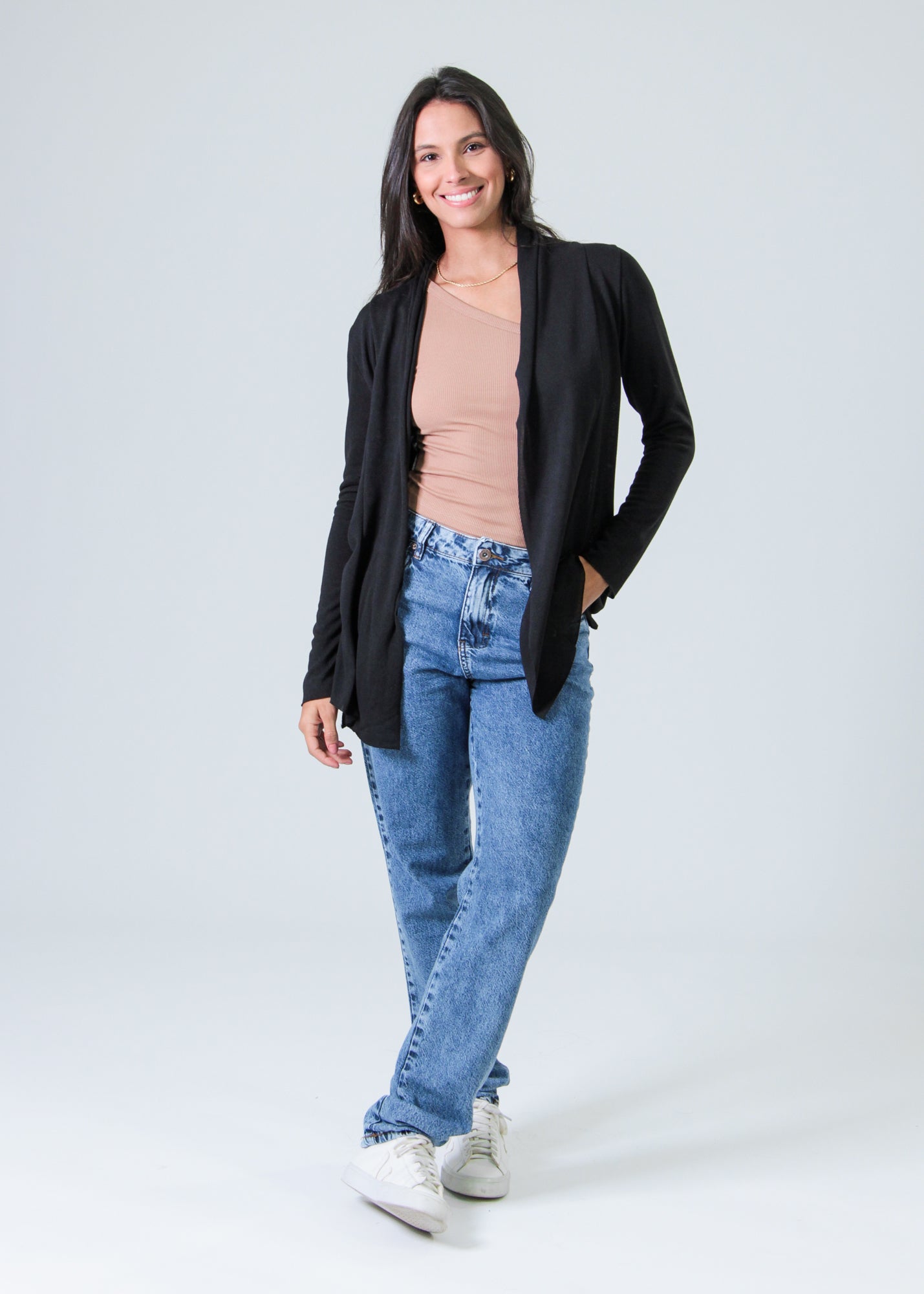 Cardigan Tricô - Preto