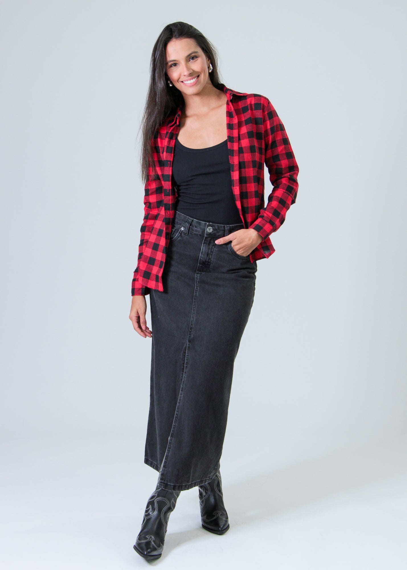 Camisa Xadrez - Vermelha