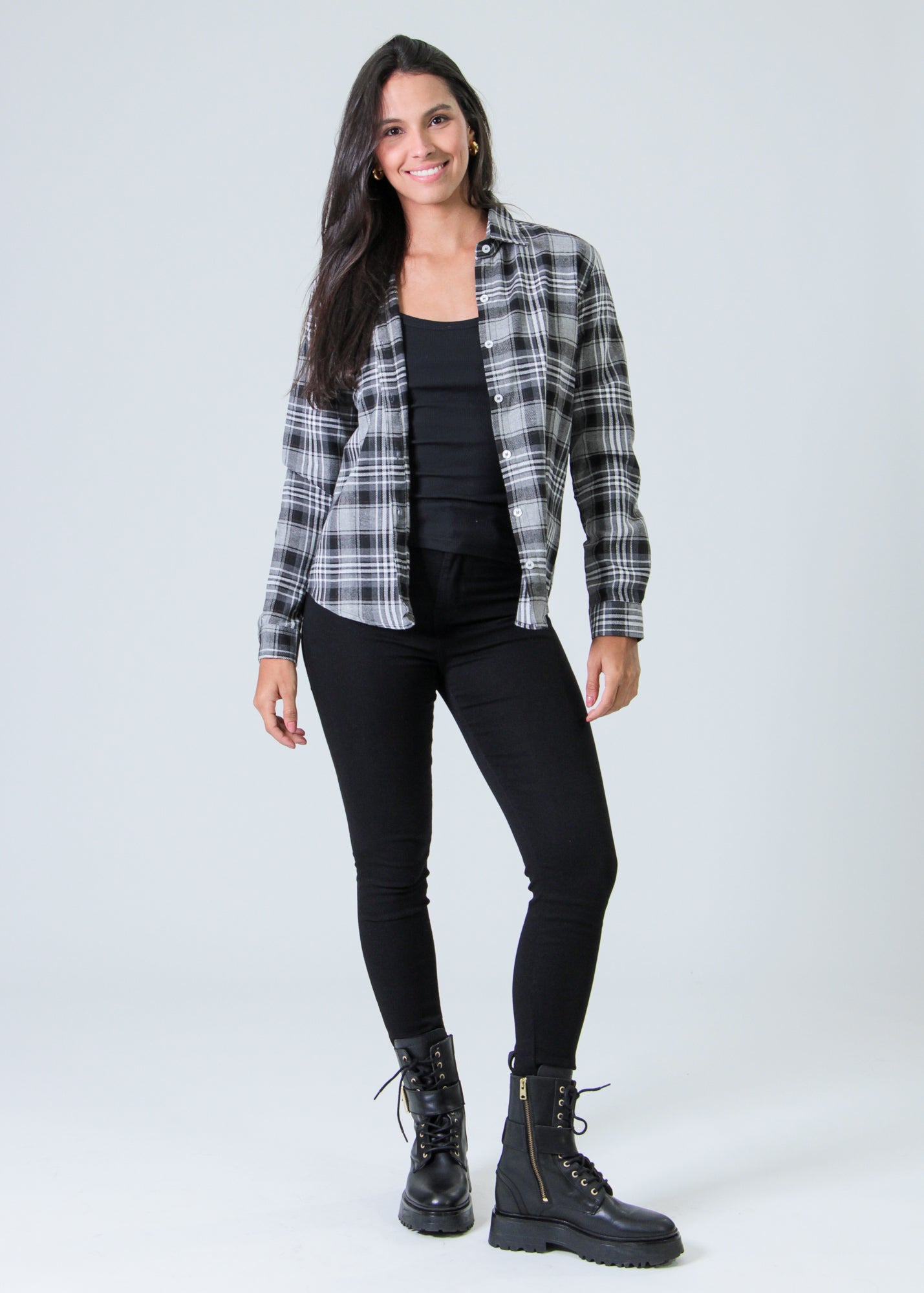 Camisa Xadrez - Preta