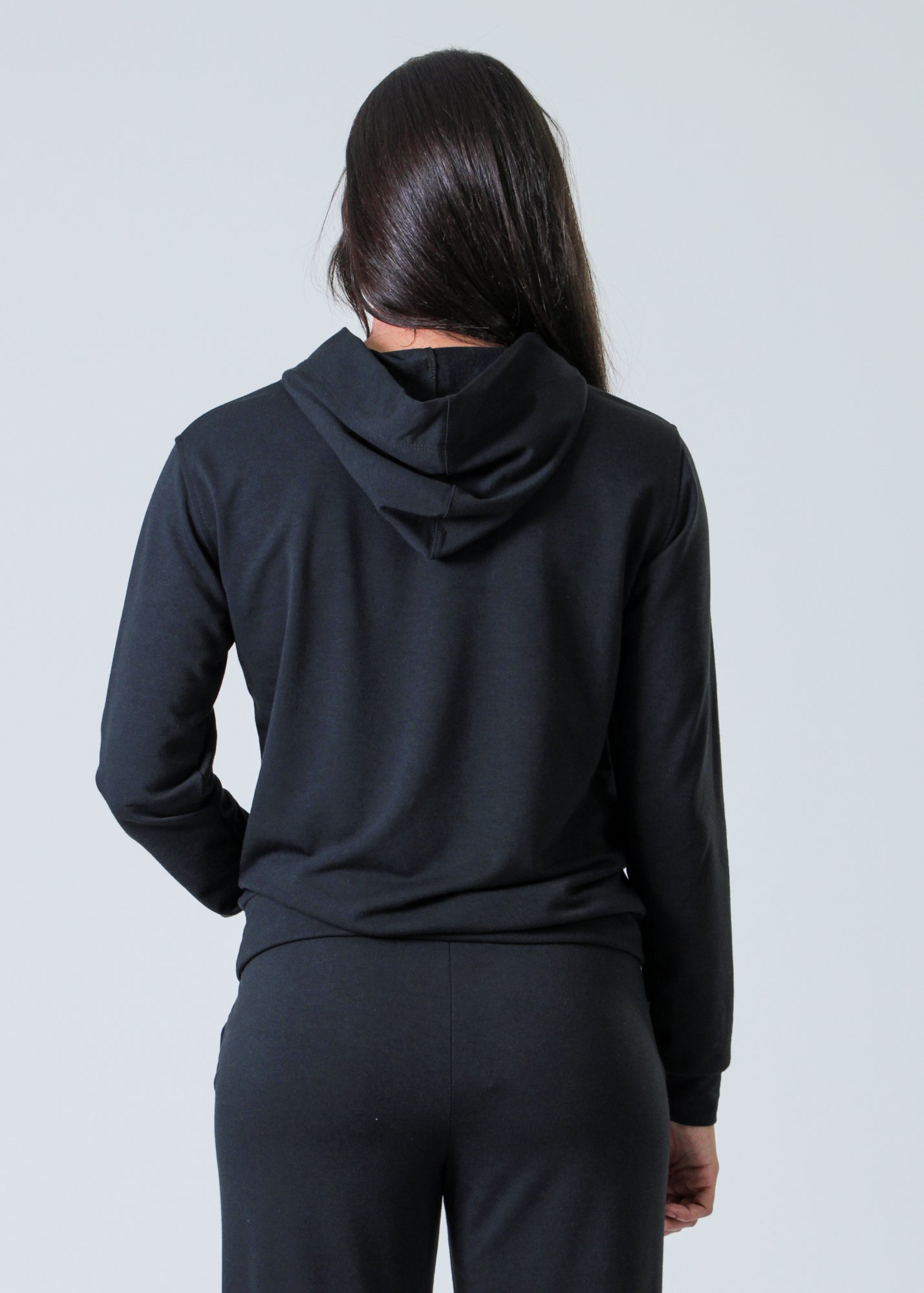 Blusa Moletinho Premium Canguru - Preto