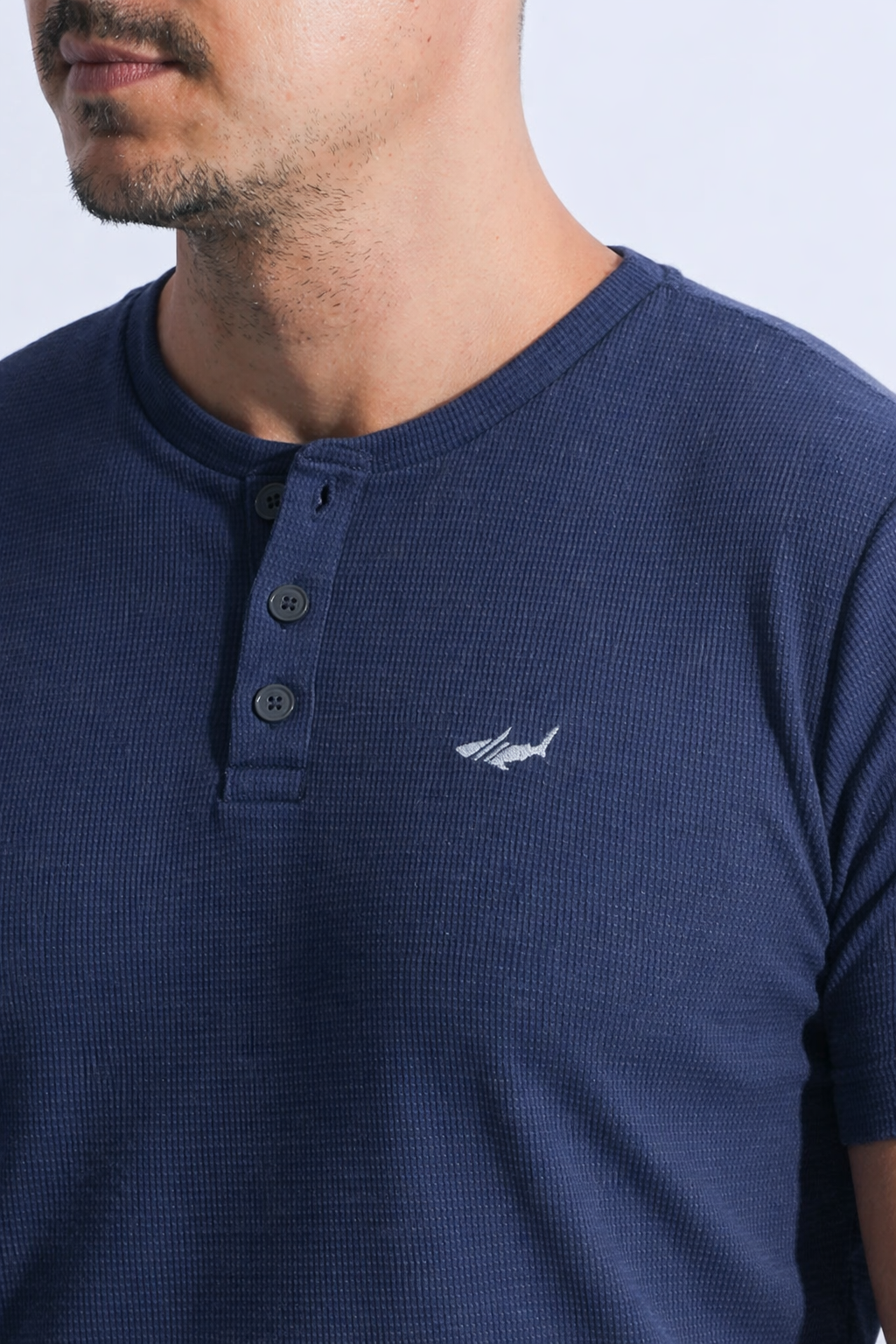 Camiseta Tricô Gola Portuguesa - Azul Marinho