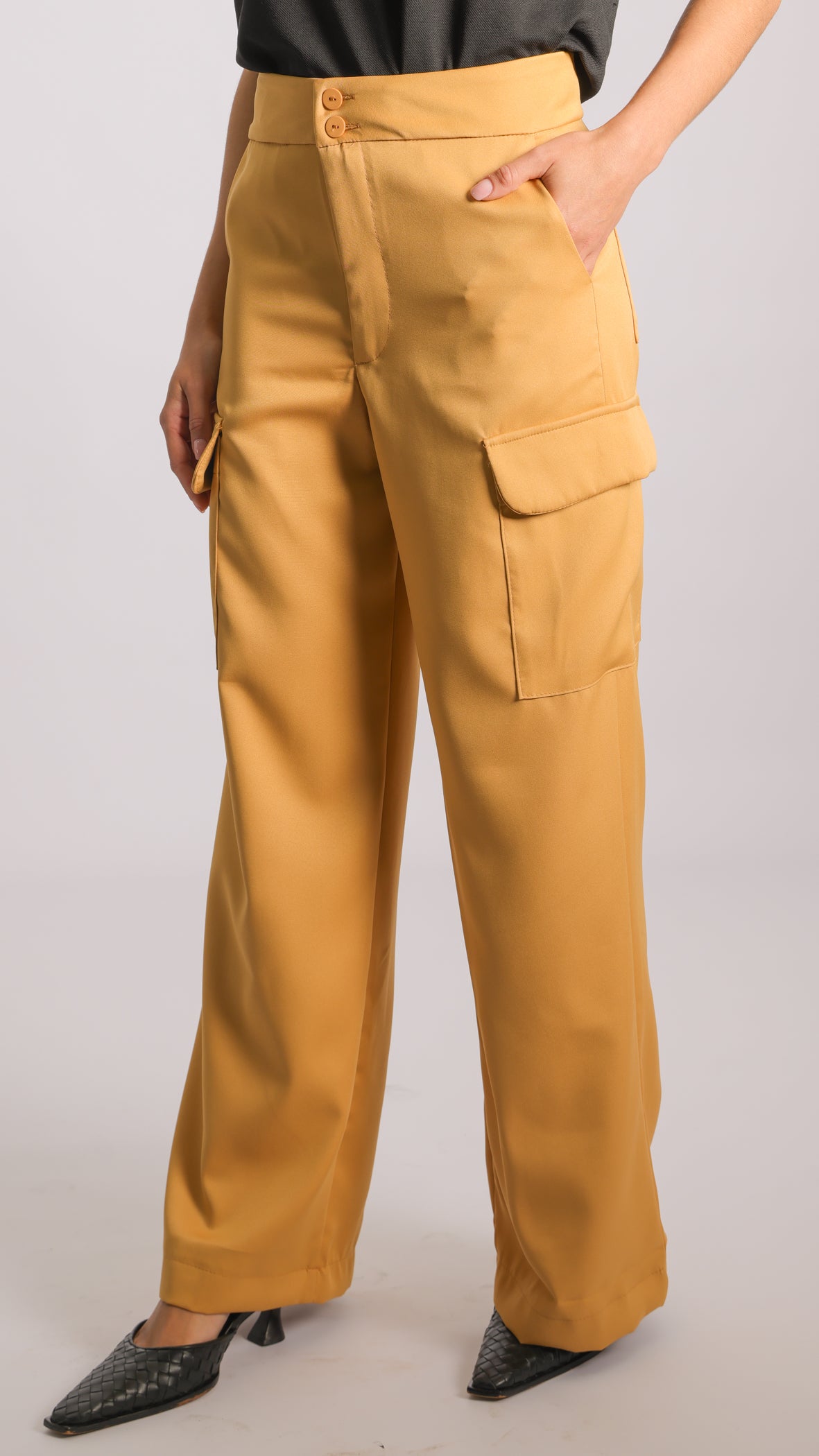 Calça Alfaiataria Cargo - Amarelo Mostarda