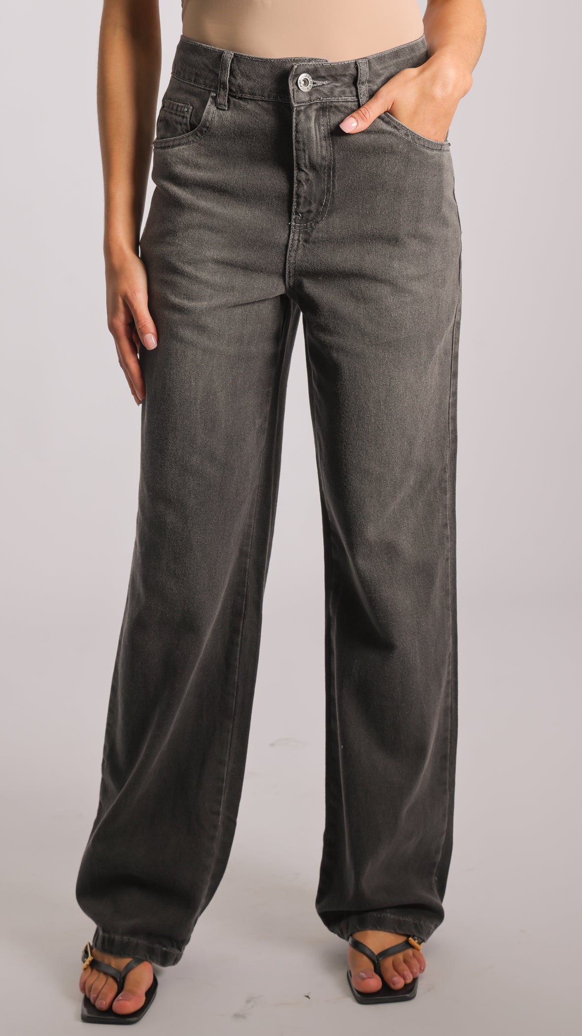 Calça Jeans Reta - Preta
