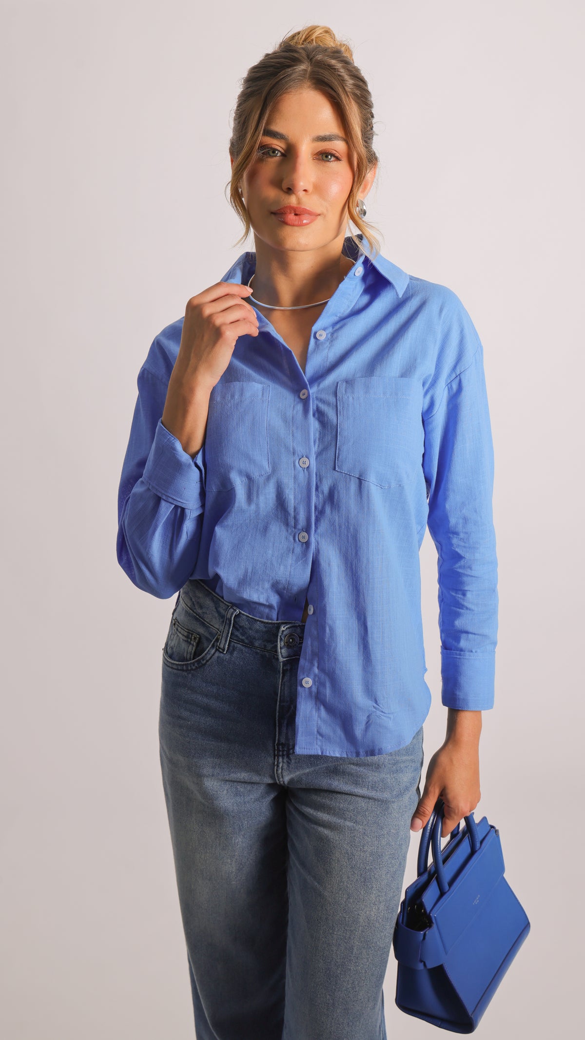 Camisa Manga Longa - Azul