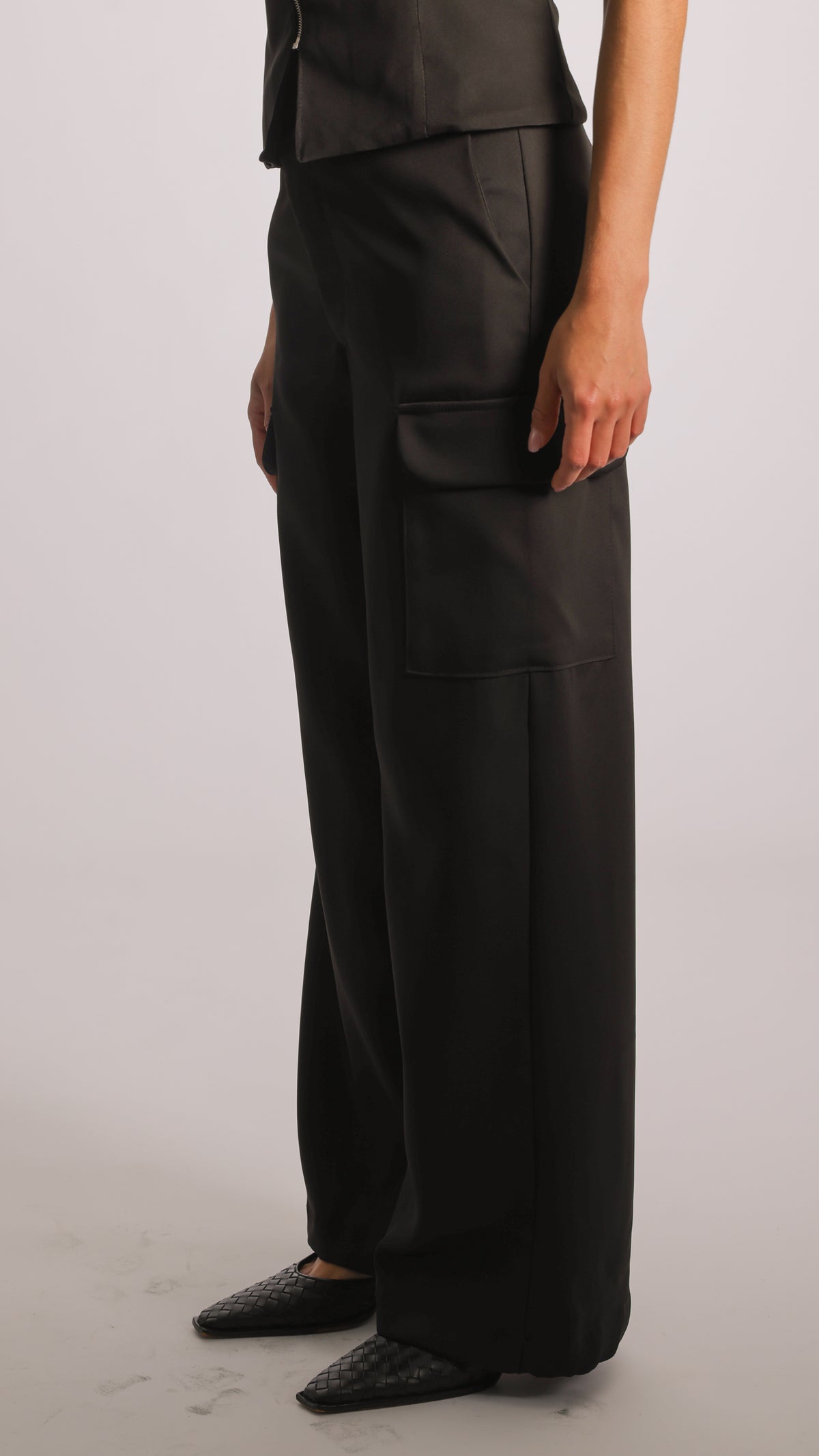 Calça Alfaiataria Cargo - Preta