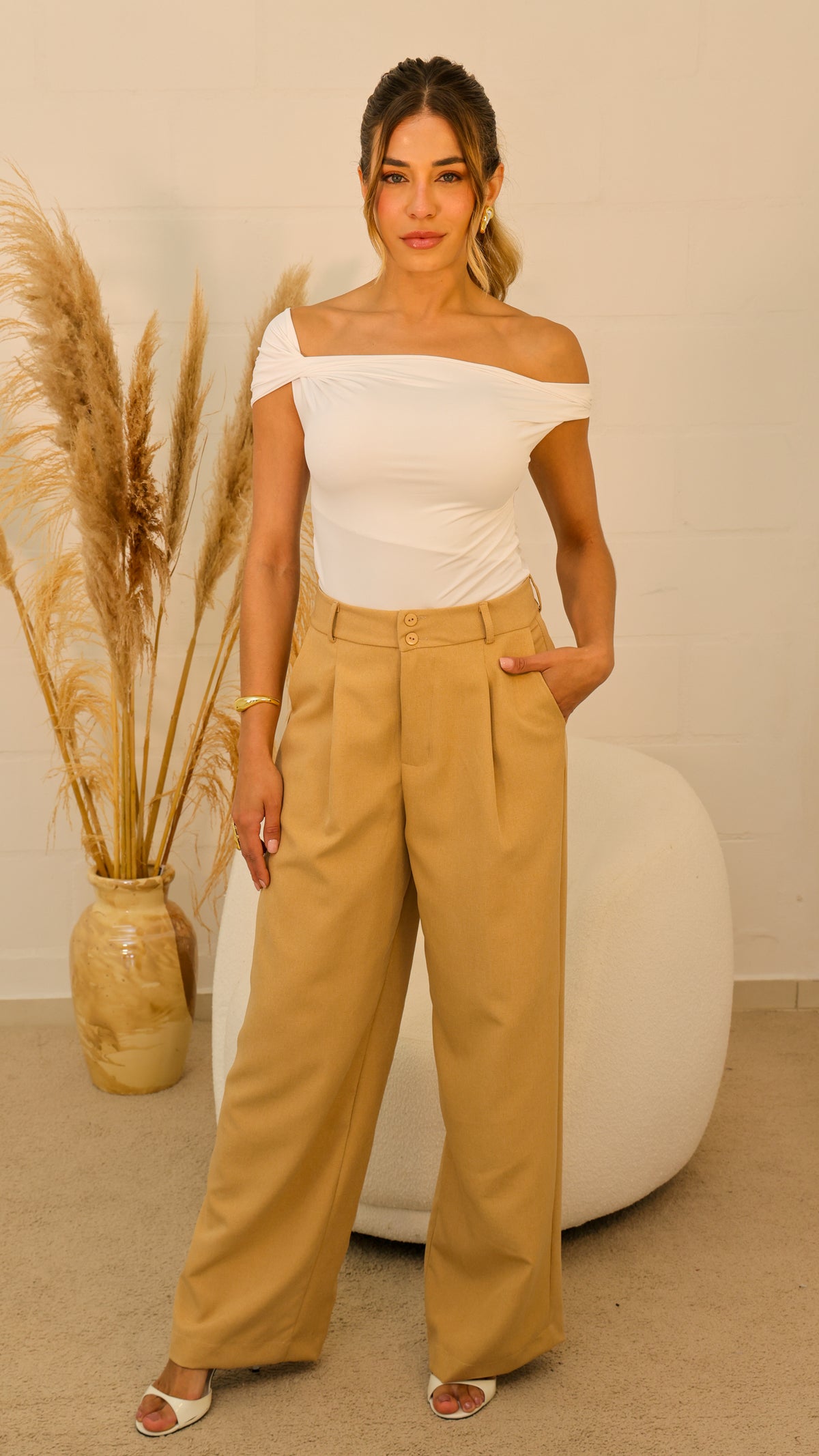 Calça Alfaiataria Premium - Ocre