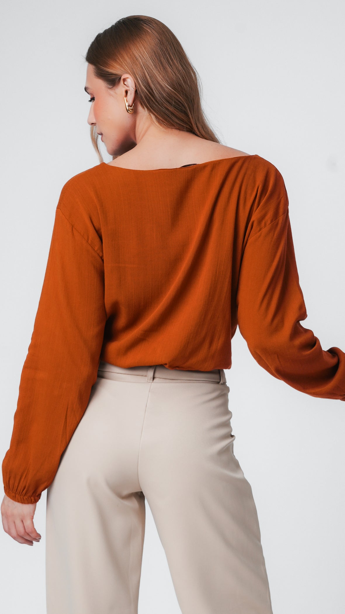 Blusa Manga Longa - Telha