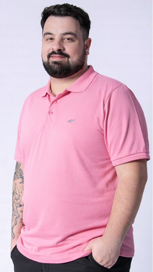 Camisa Polo Piquet - Rosa