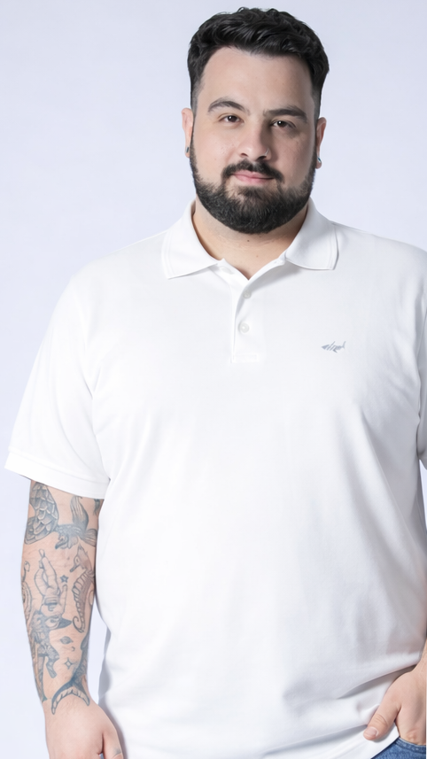 Camisa Polo Piquet - Off White
