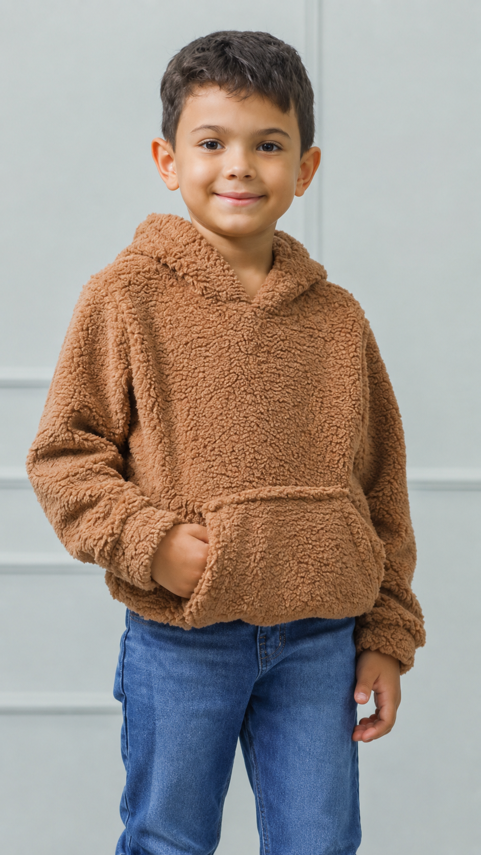 Canguru Sherpa Kids Unissex - Bege Escuro