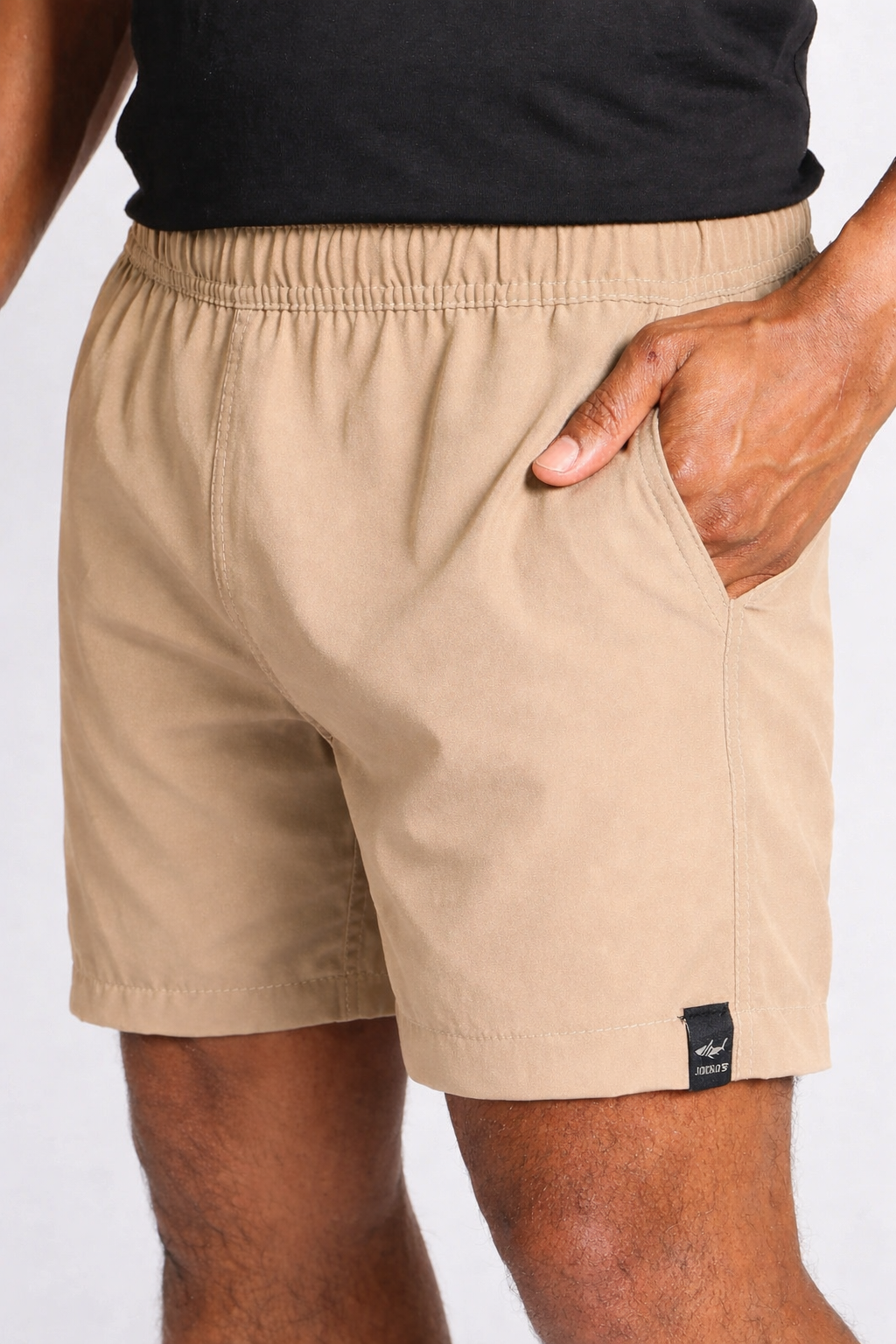 Bermuda Microfibra Lisa Longa - Bege