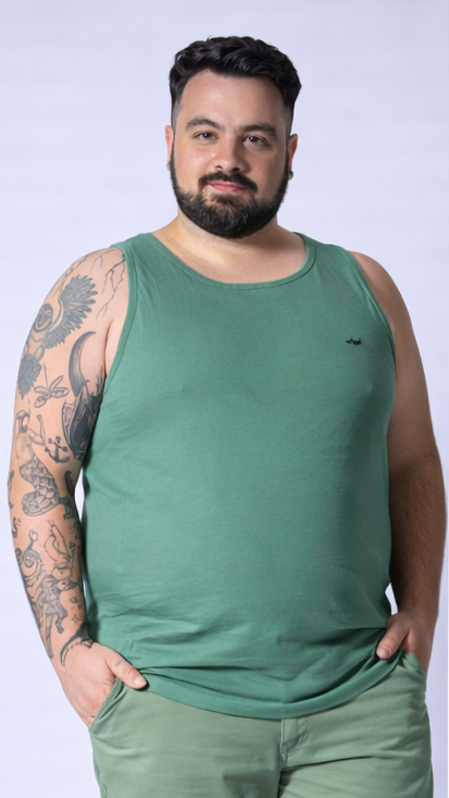 Regata Básica Plus Size - Verde
