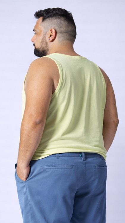 Regata Básica Plus Size - Amarela