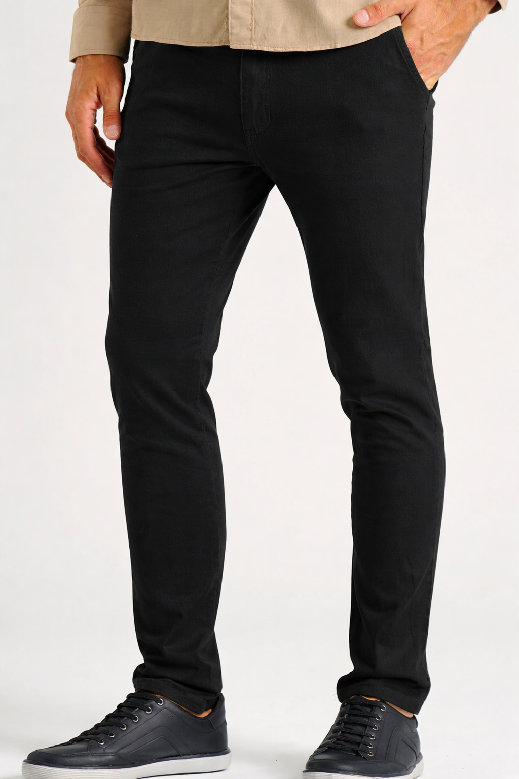 Calça Sarja Bolso Faca - Preta