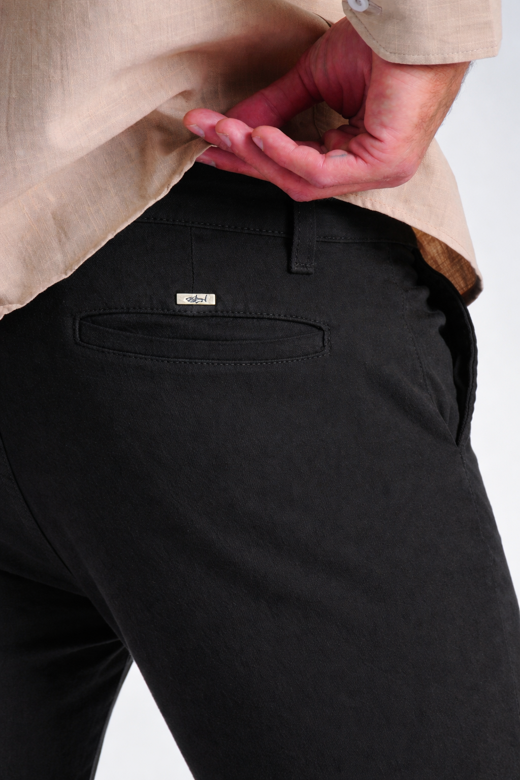 Calça Sarja Bolso Faca - Preta