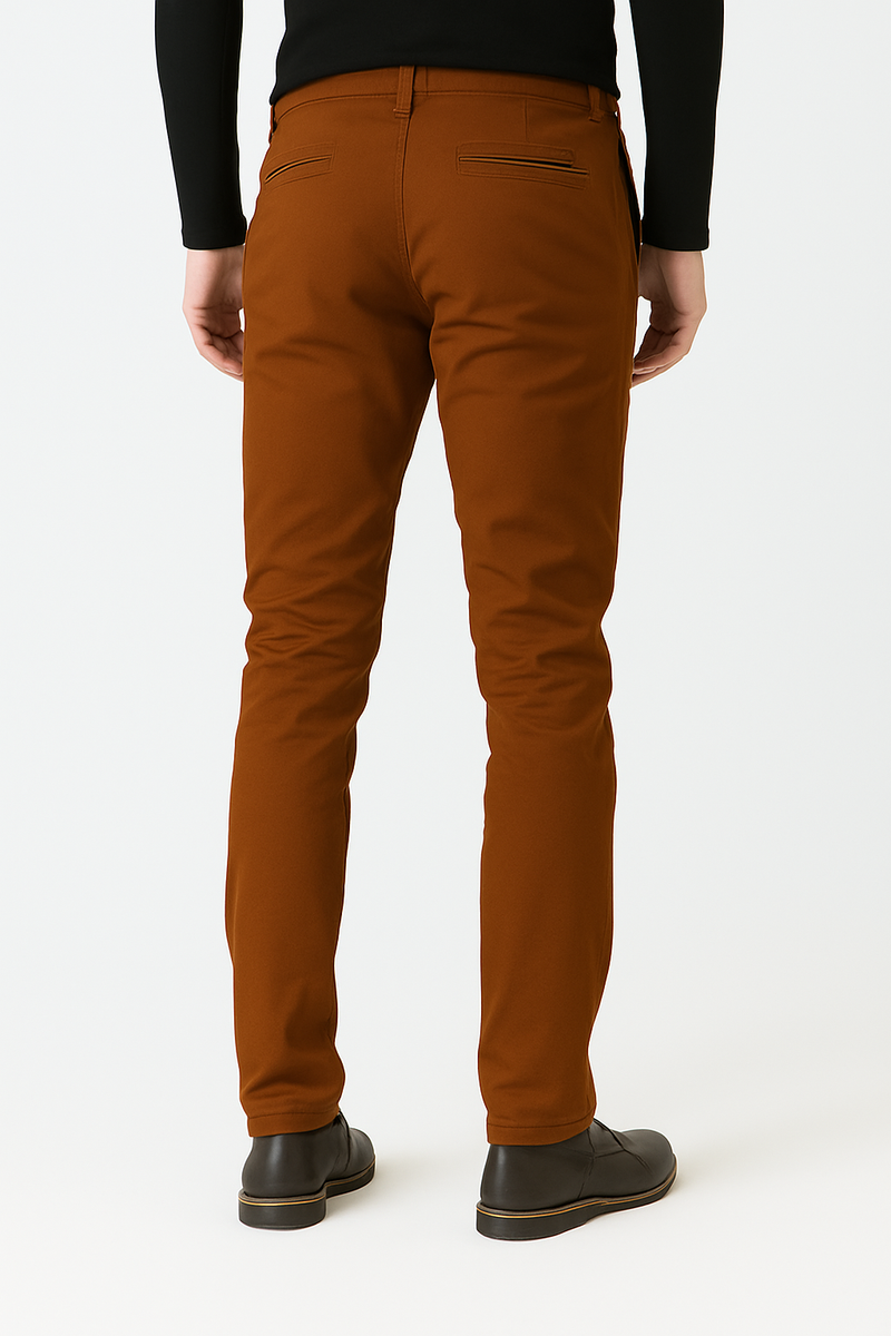 Calça Sarja Bolso Faca - Telha