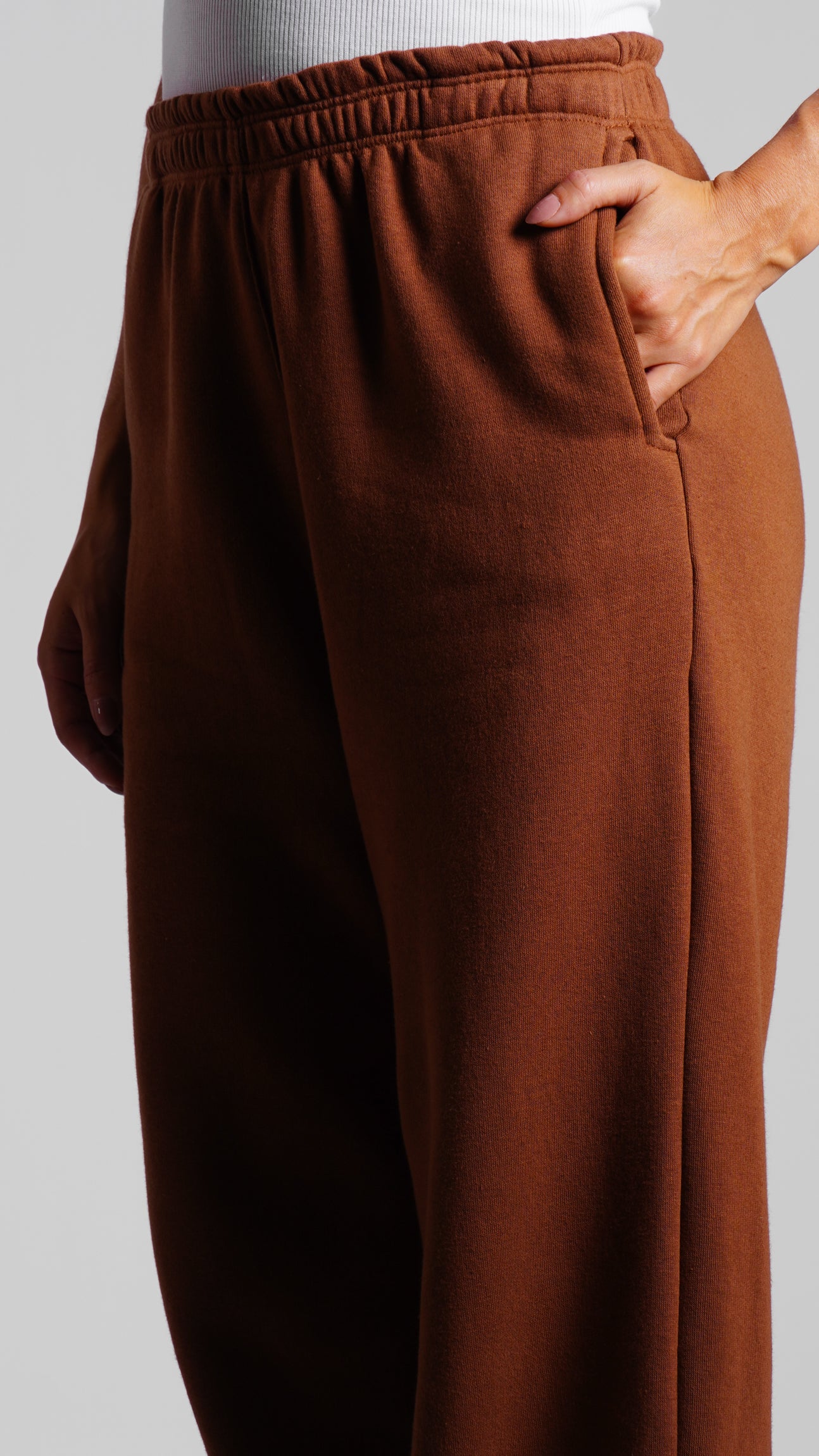 Calça Moletom Reta Premium - Marrom