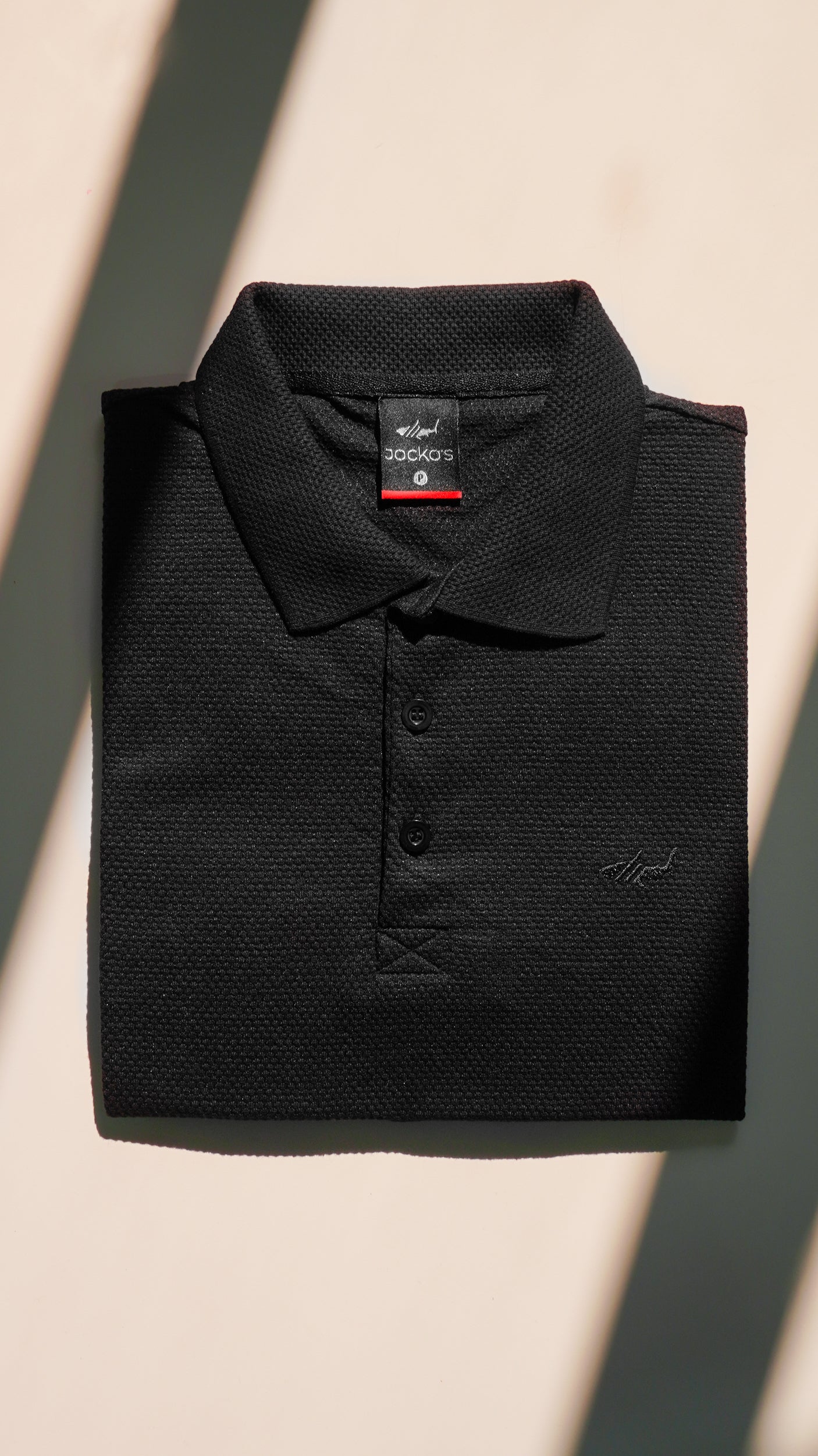 Camisa Polo Jacquard Colmeia - Preta