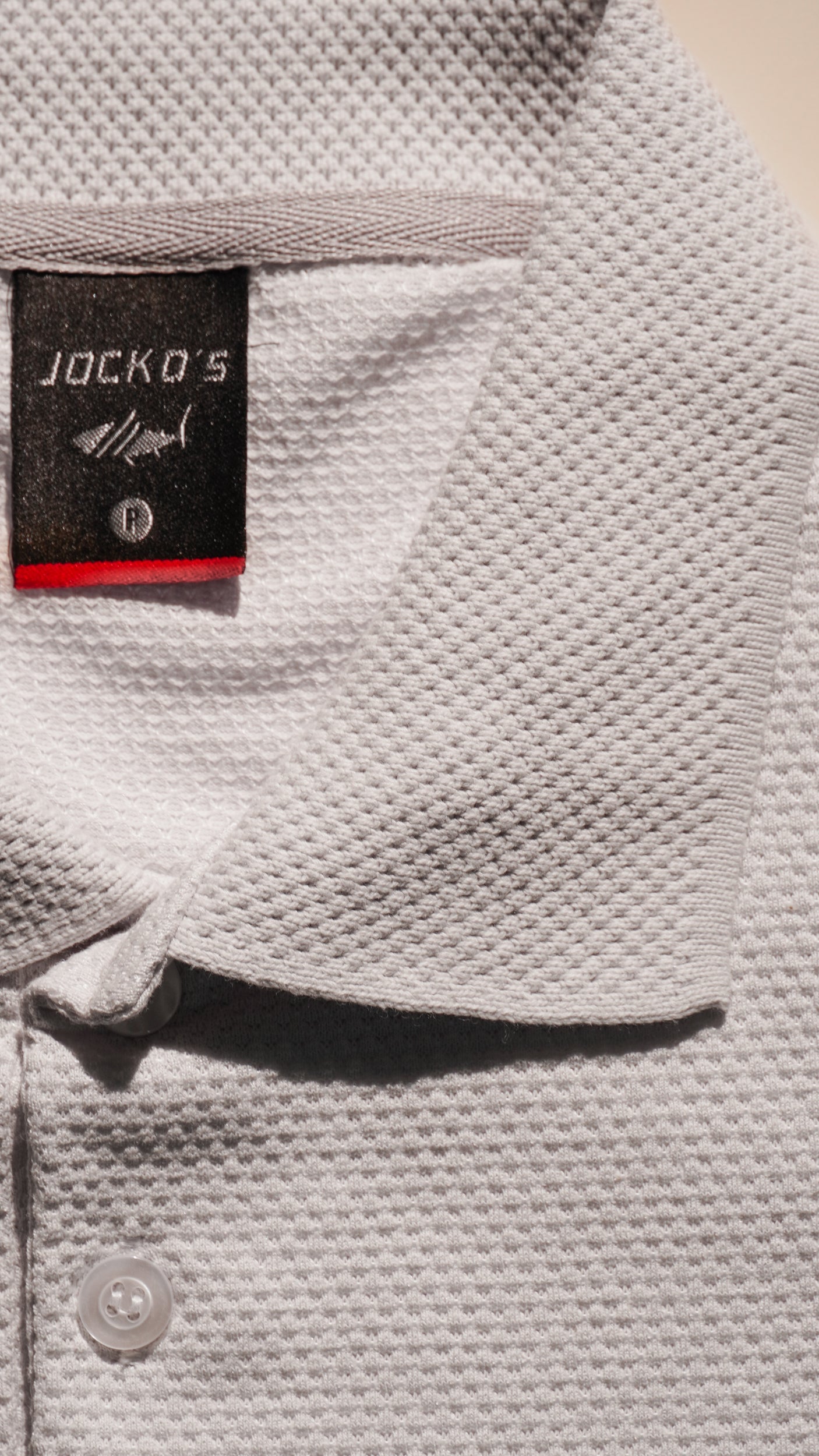 Camisa Polo Jacquard Colmeia - Gelo