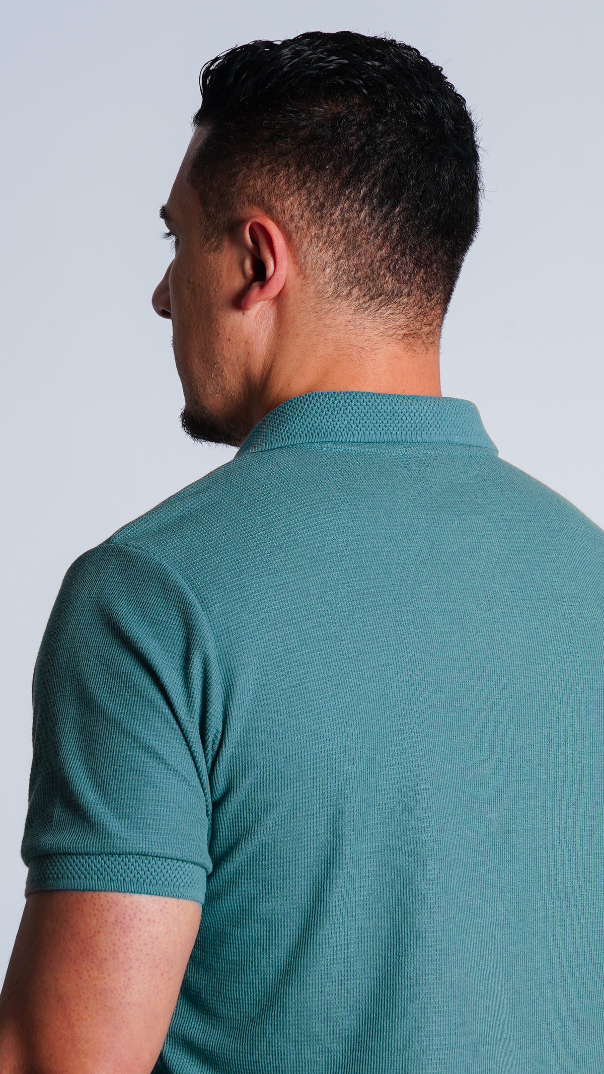 Camisa Polo Jacquard Tricô - Verde