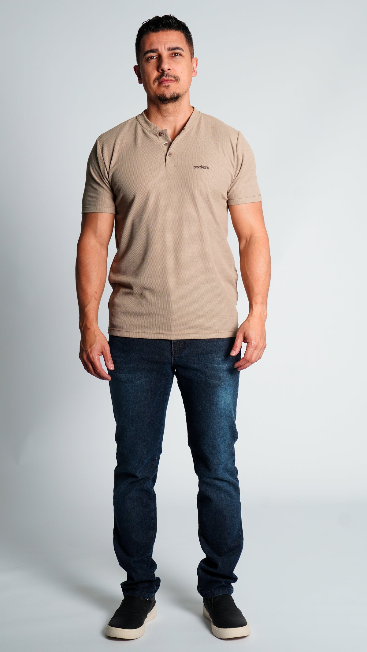 Camiseta Tricô Gola Portuguesa - Bege
