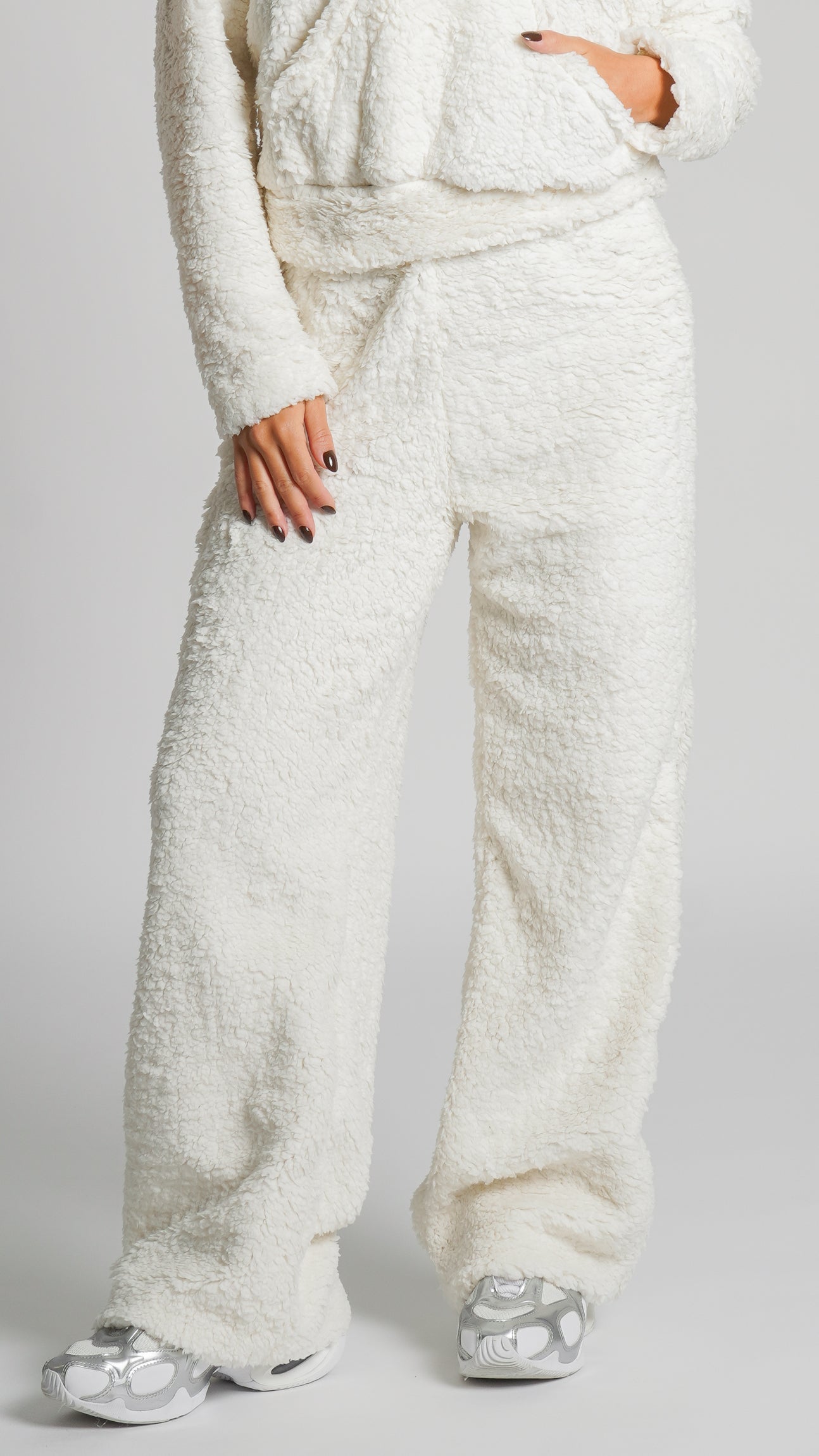 Conjunto Sherpa Zíper - Off White