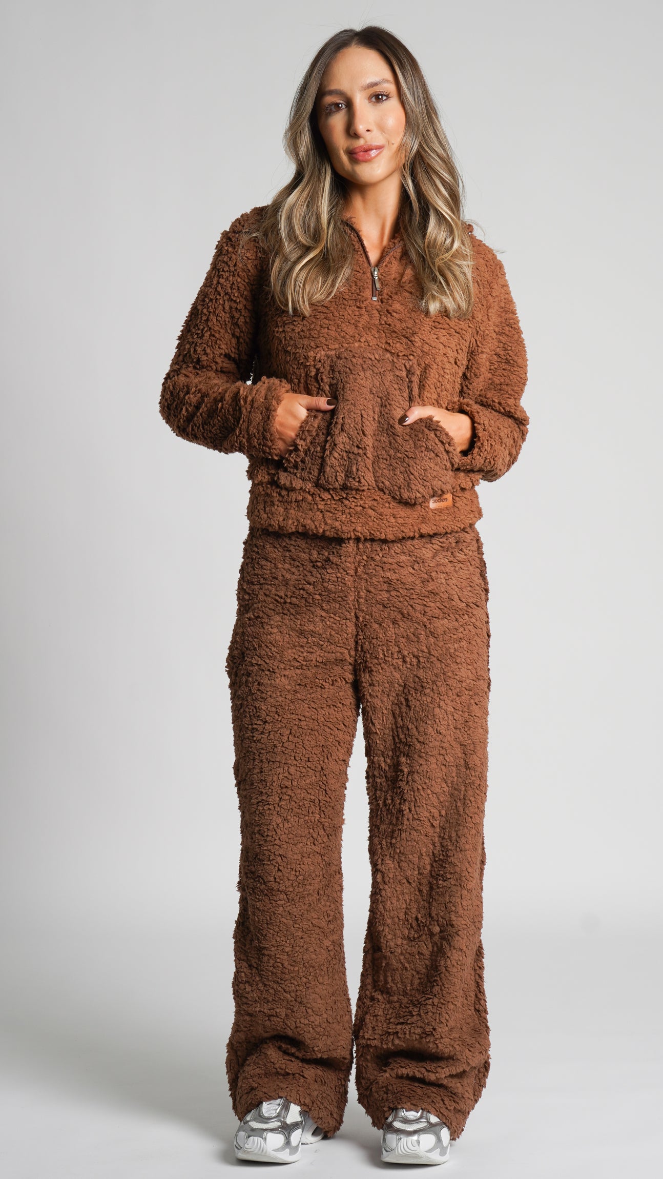 Calça Sherpa Reta - Marrom