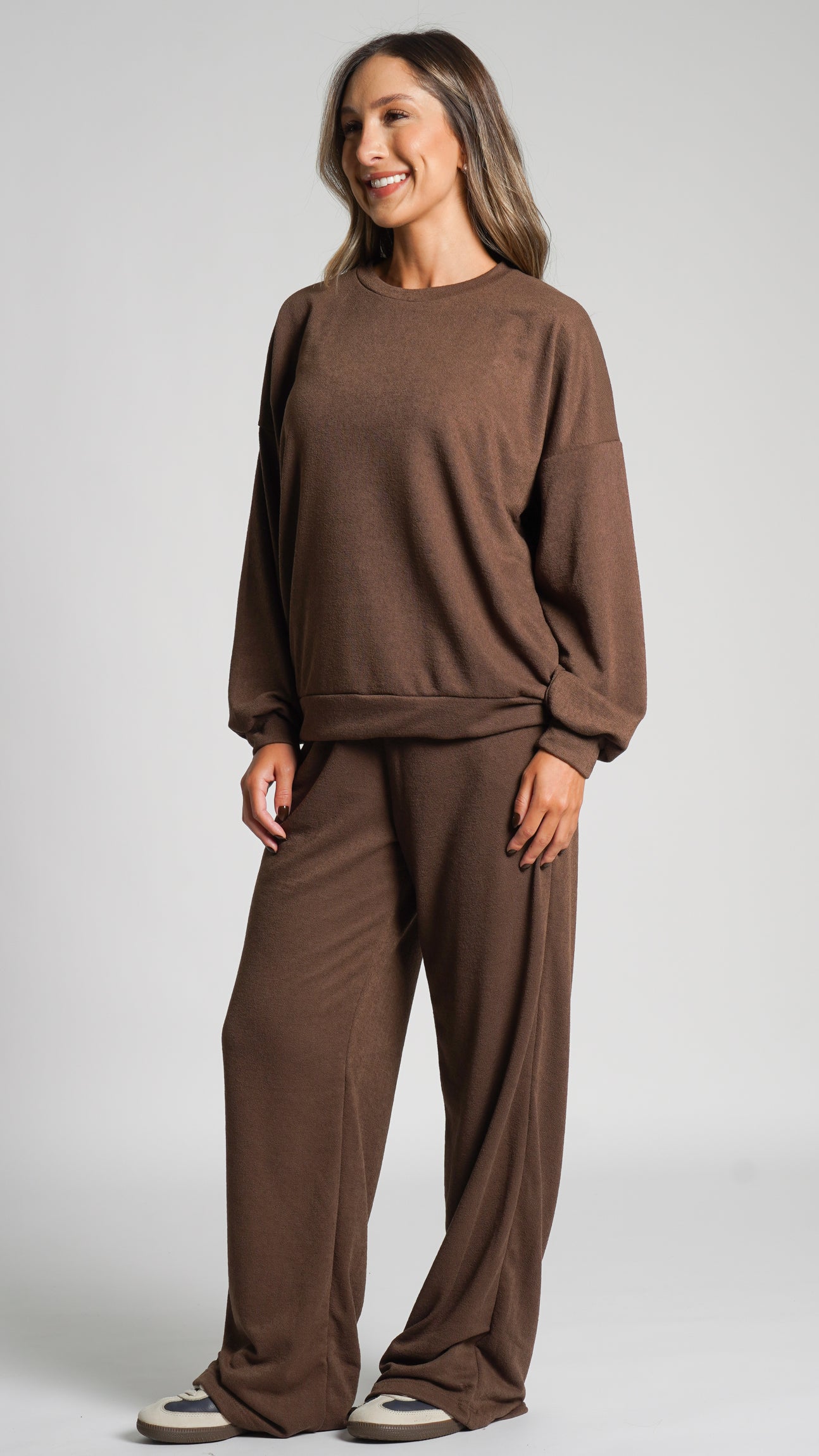 Conjunto Crepe Milão - Marrom