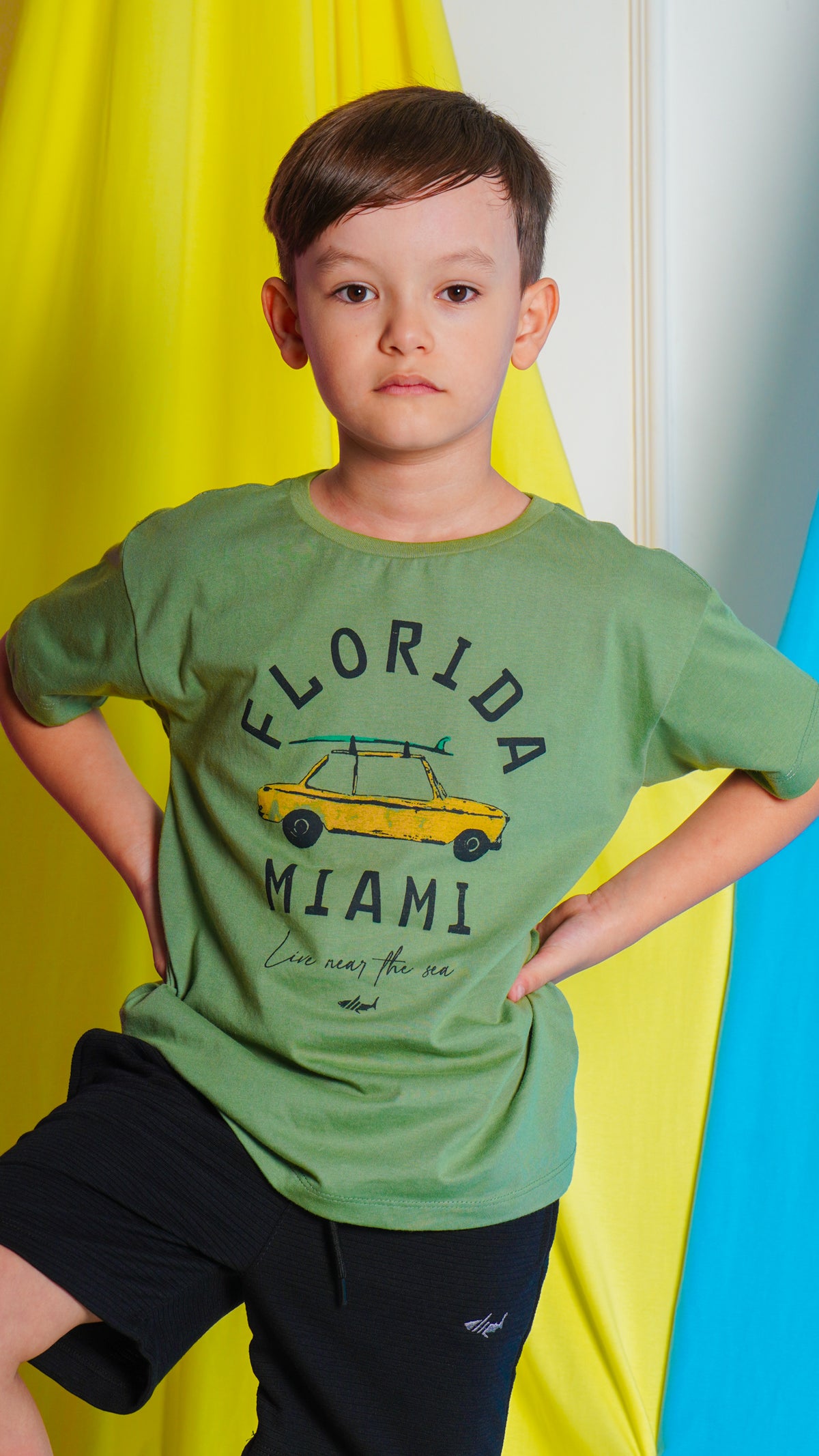 Camiseta Kids Estampada Flórida - Verde