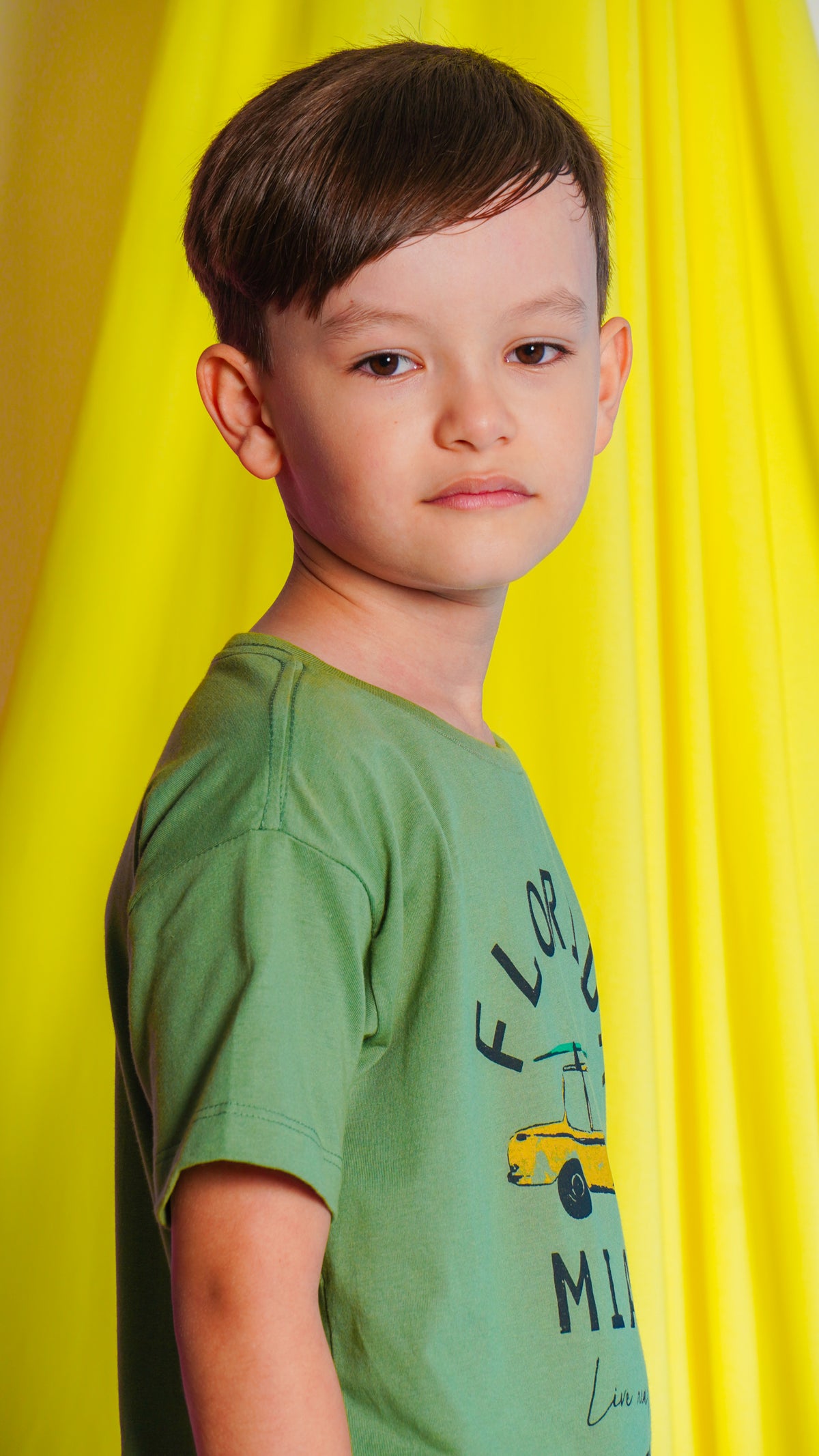 Camiseta Kids Estampada Flórida - Verde