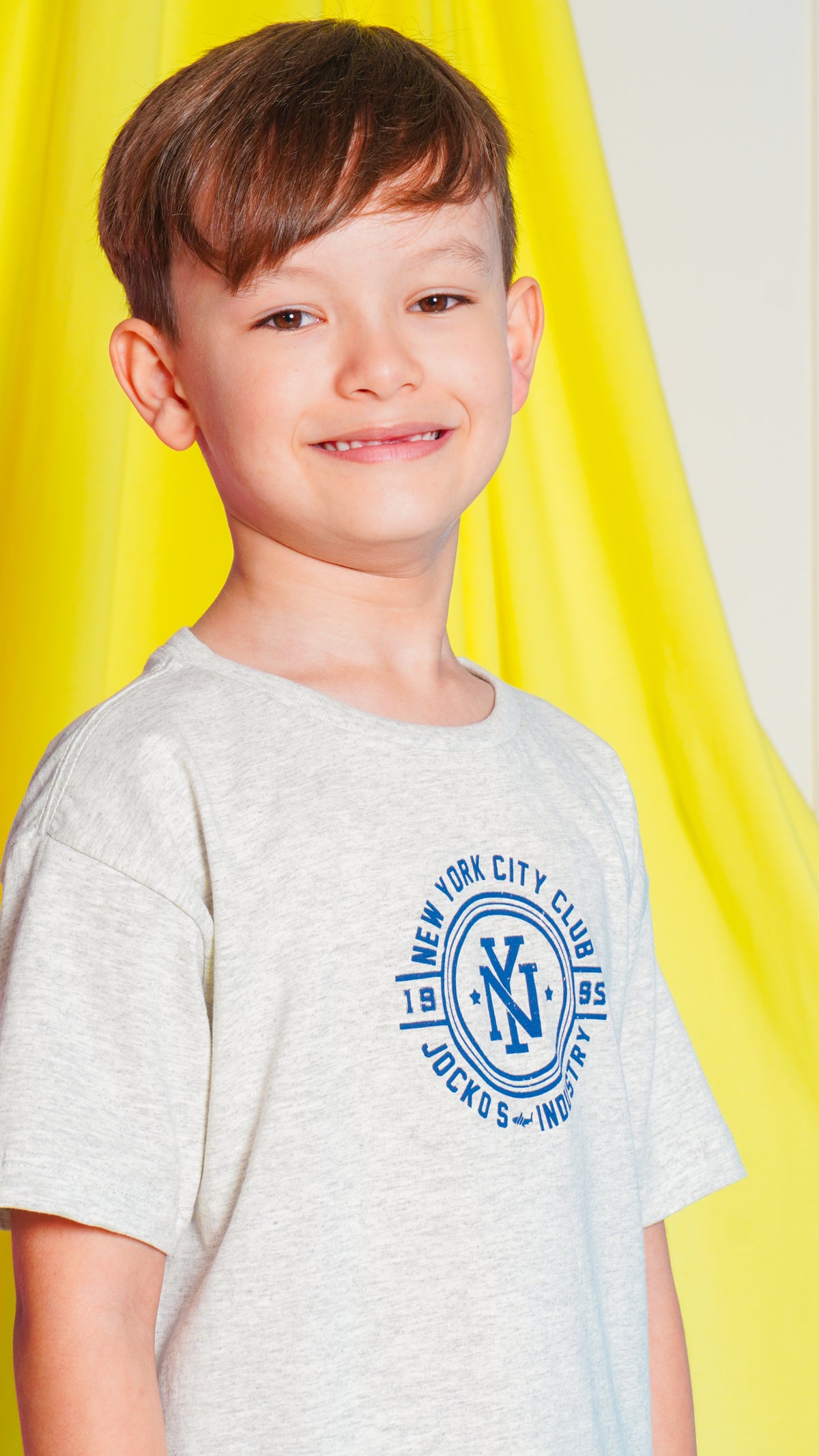 Camiseta Kids Estampada New York - Cinza