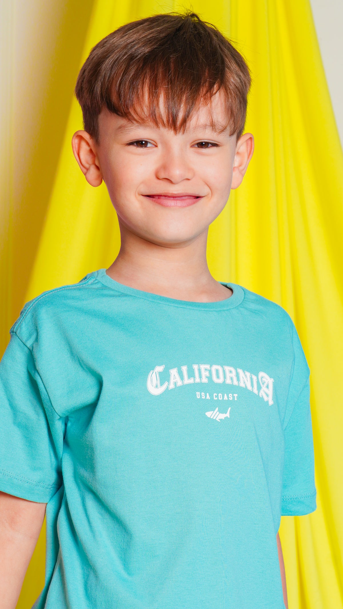 Camiseta Kids Estampada Califórnia - Verde Água