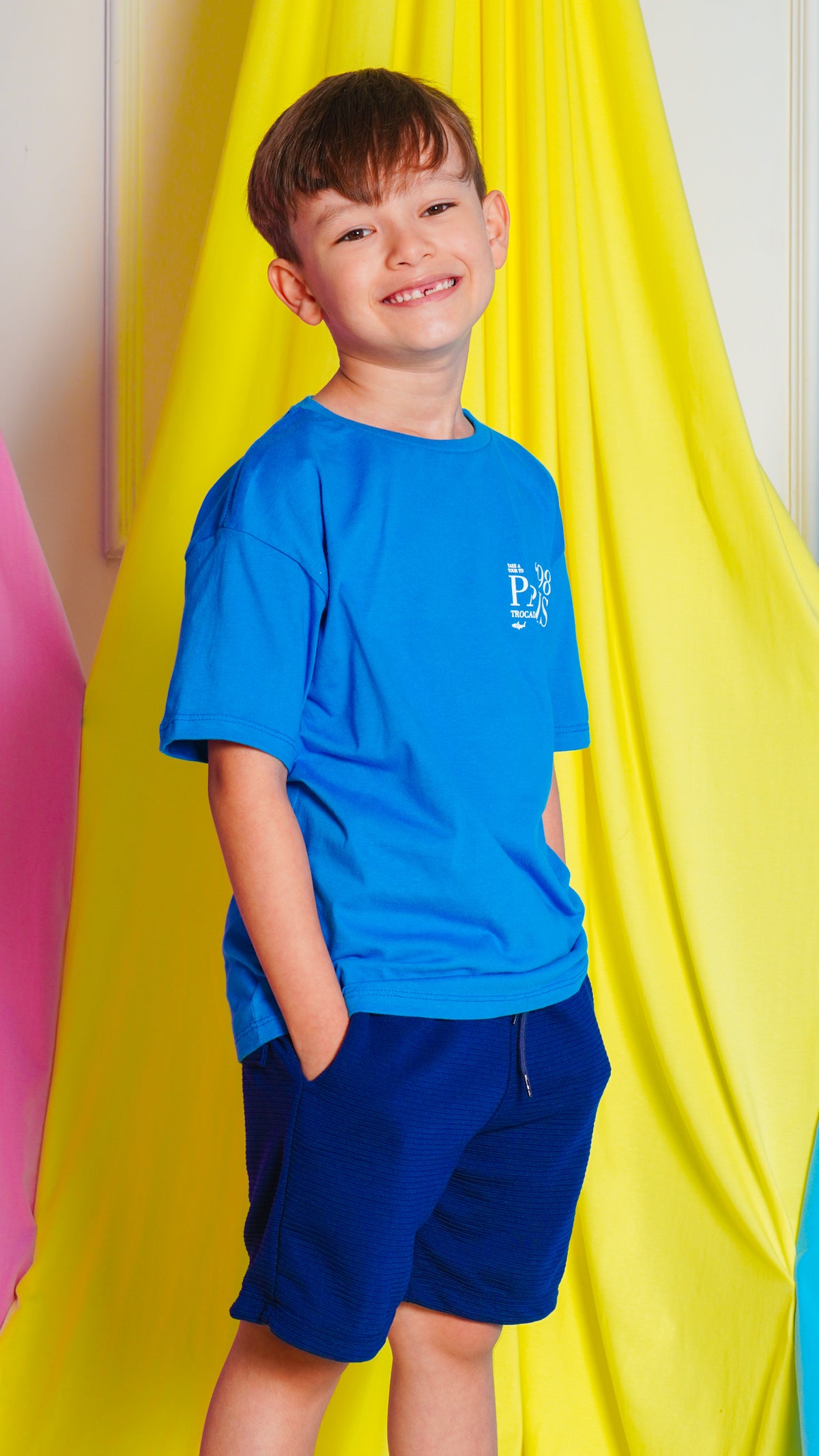 Camiseta Kids Estampada Paris - Azul