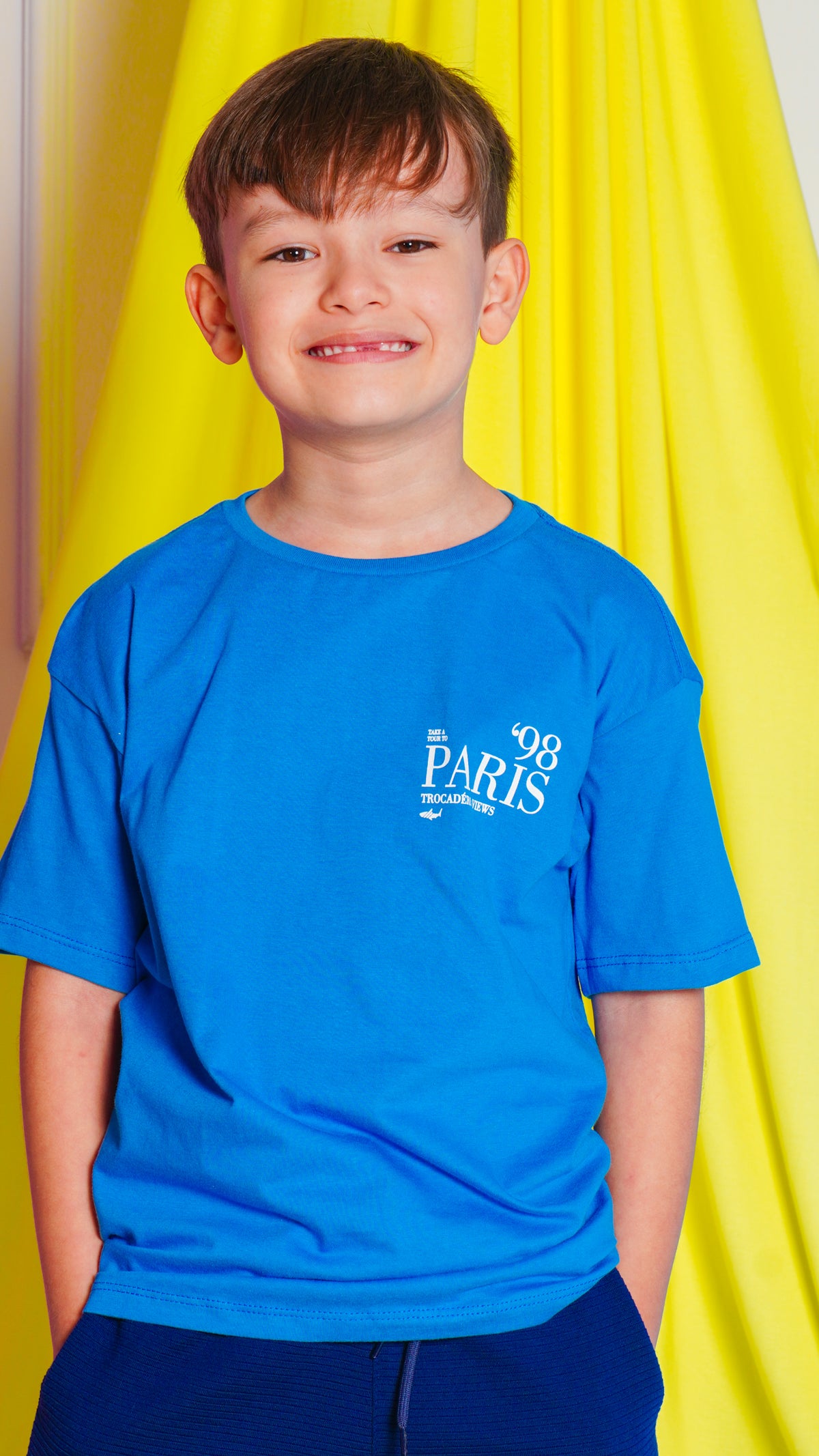 Camiseta Kids Estampada Paris - Azul