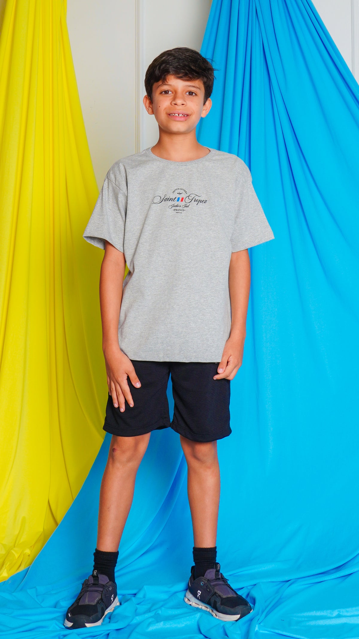Camiseta Kids Estampada France - Cinza