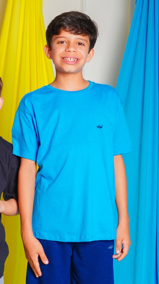 Camiseta Kids Básica - Azul