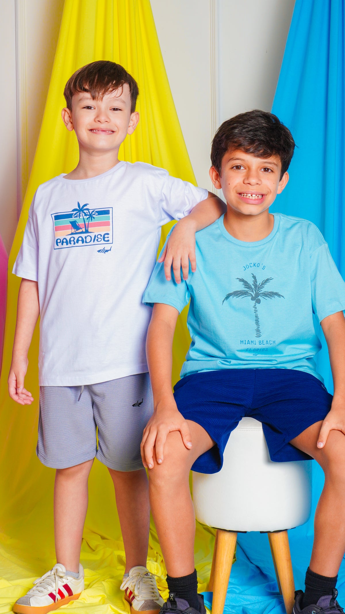 Camiseta Kids Estampada Paradise - Branca
