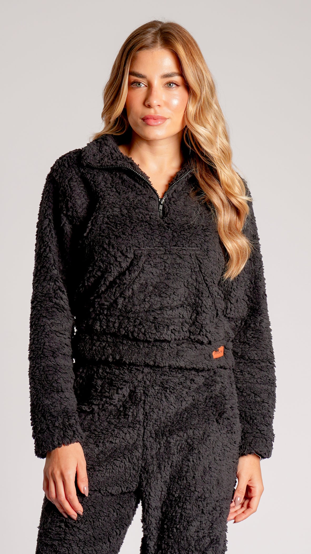 Conjunto Sherpa Zíper - Preto