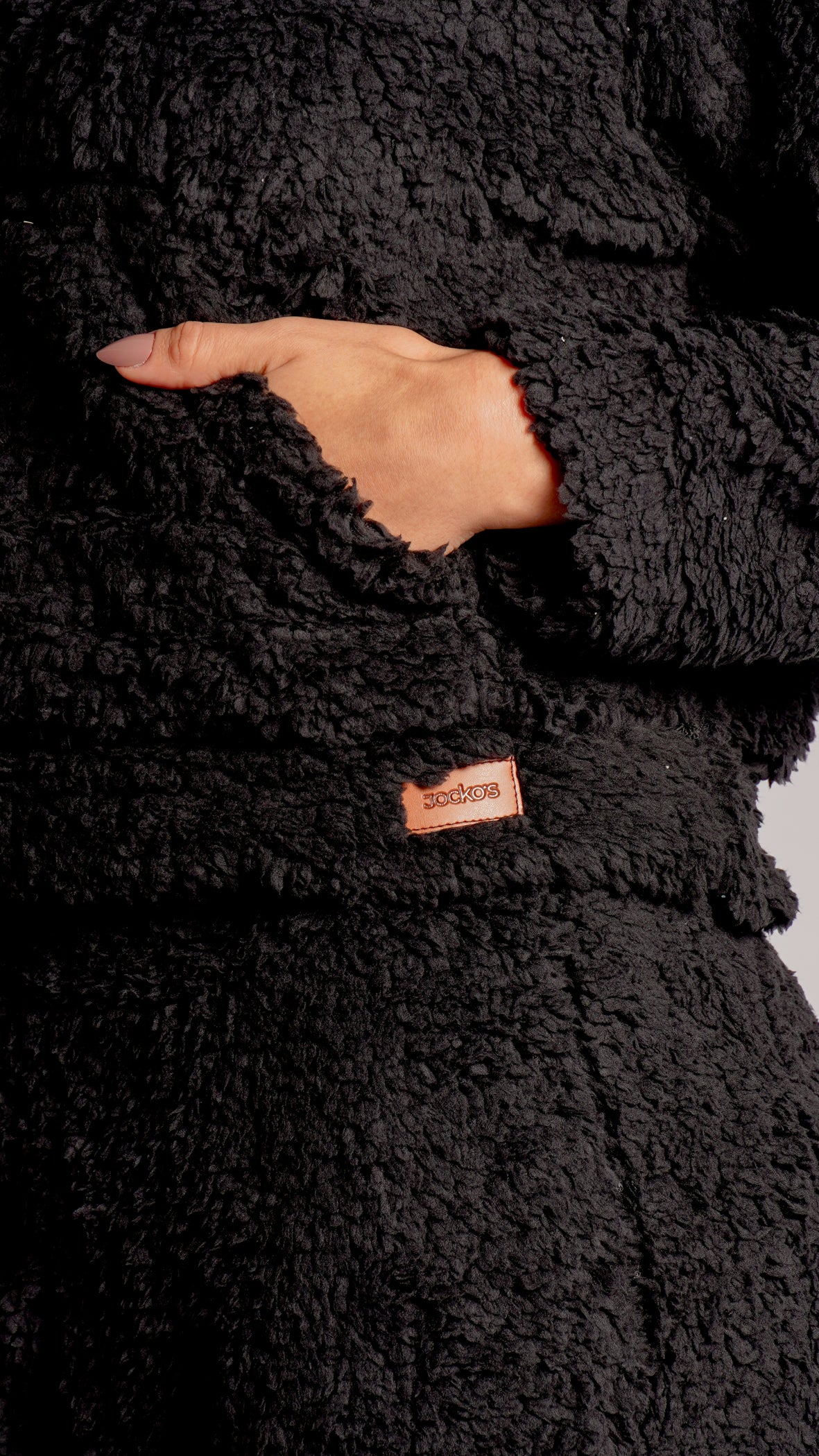 Conjunto Sherpa Zíper - Preto
