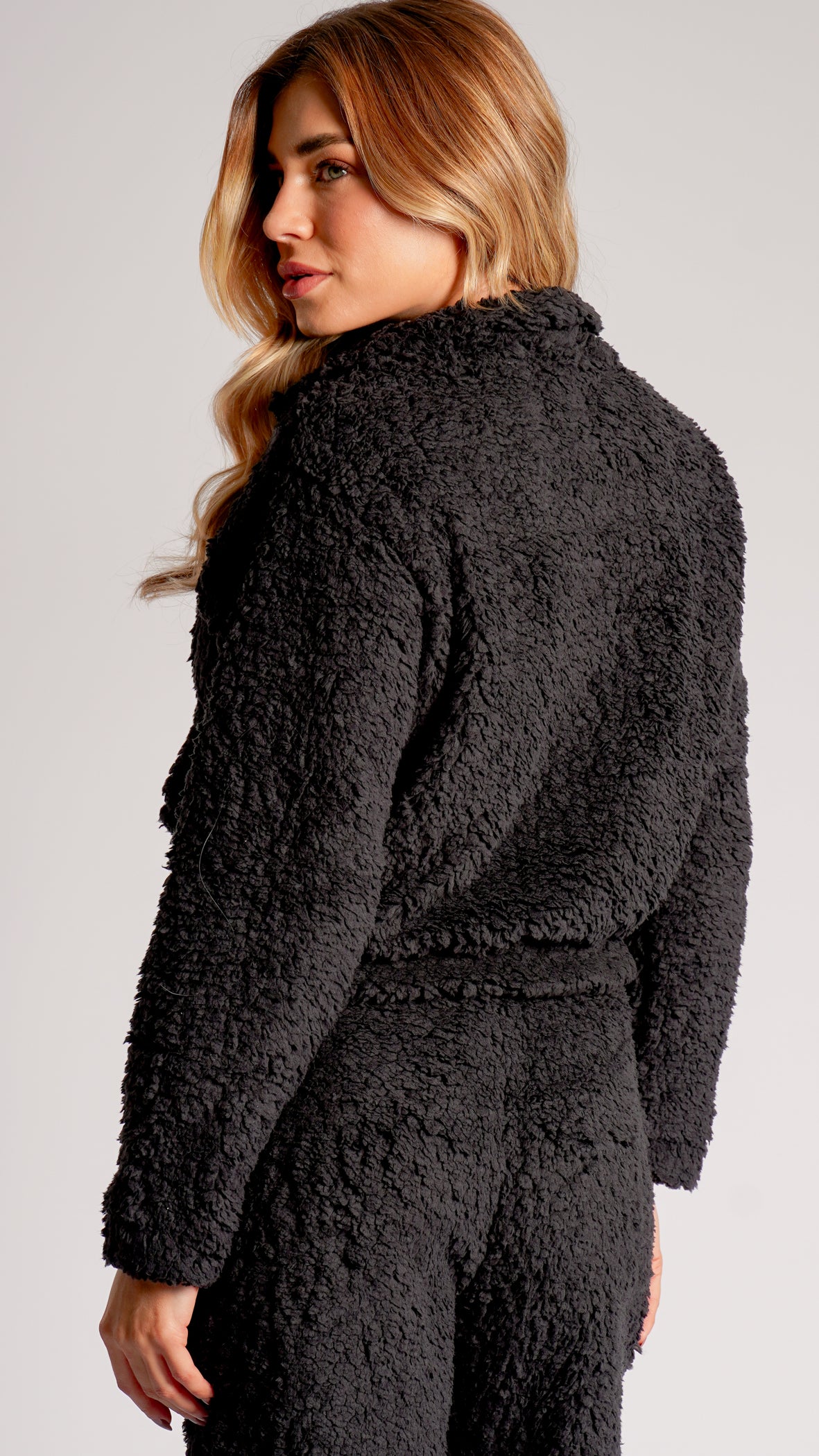 Conjunto Sherpa Zíper - Preto