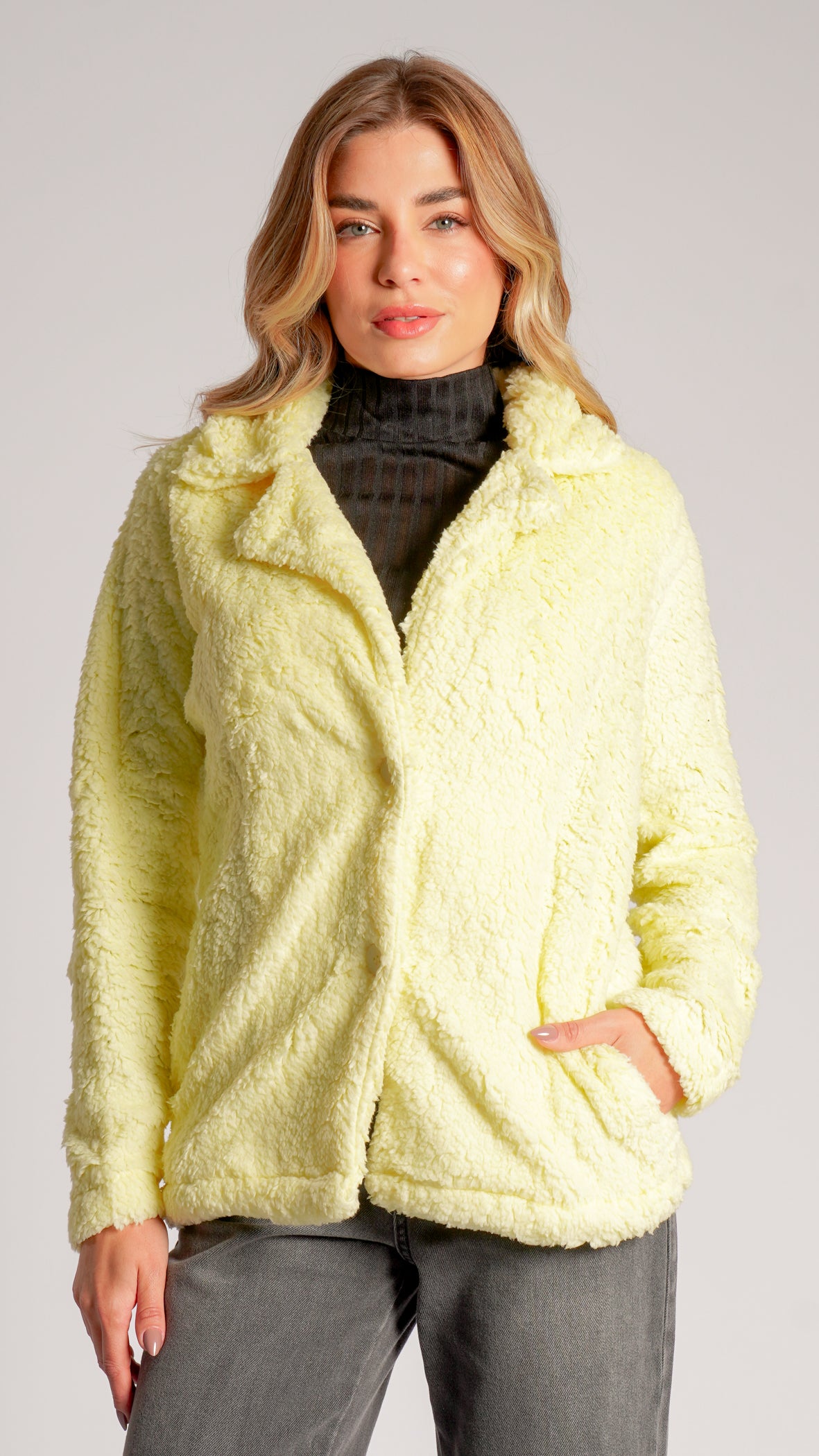 Casaco Sherpa - Amarelo